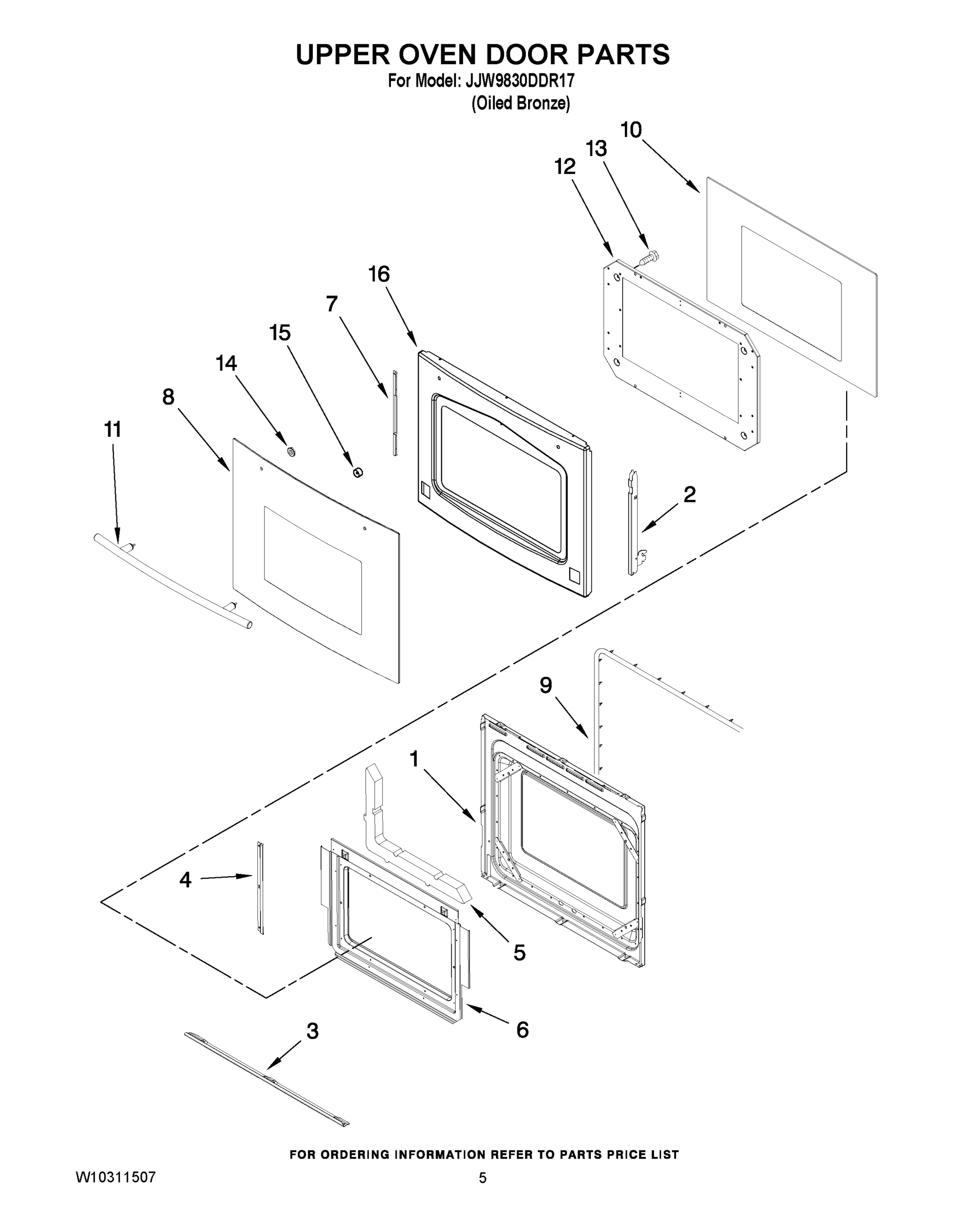 03 - UPPER OVEN DOOR PARTS