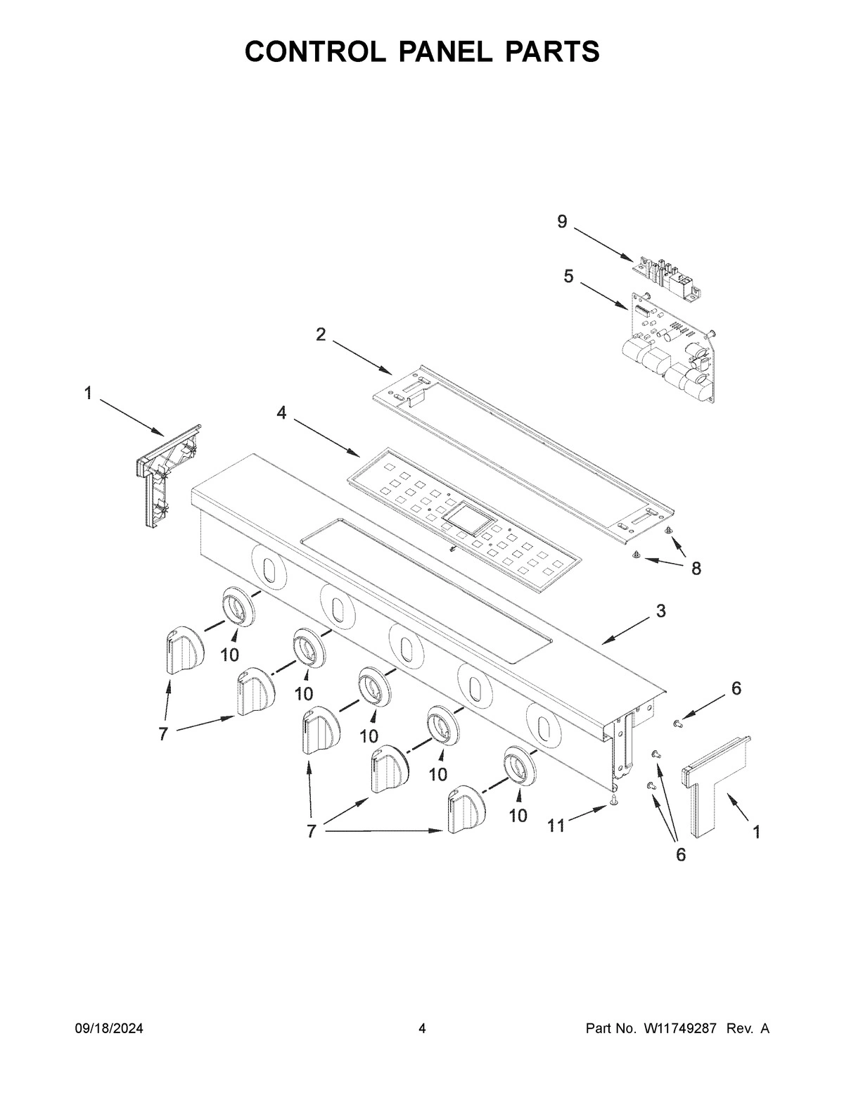 03 - CONTROL PANEL PARTS