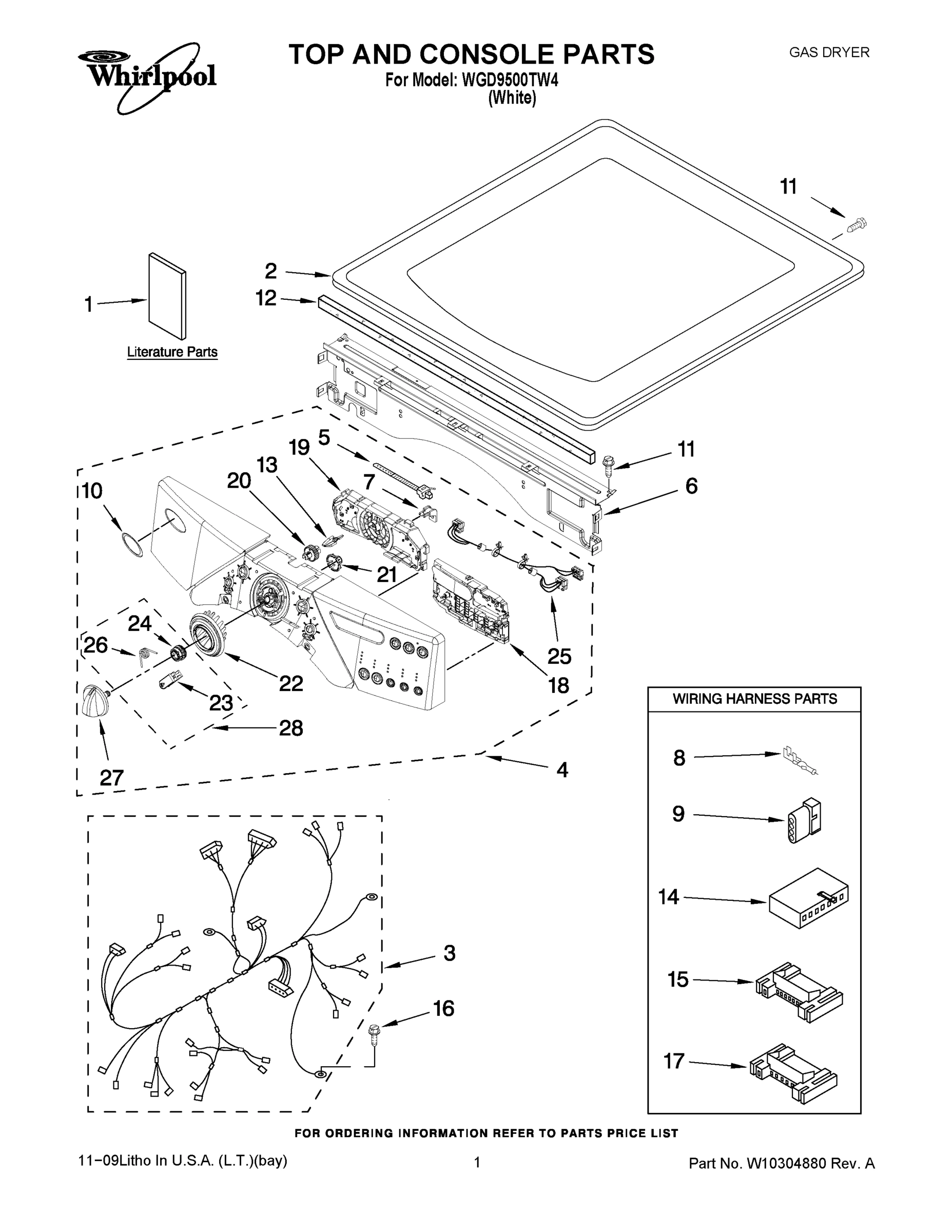 01 - TOP AND CONSOLE PARTS