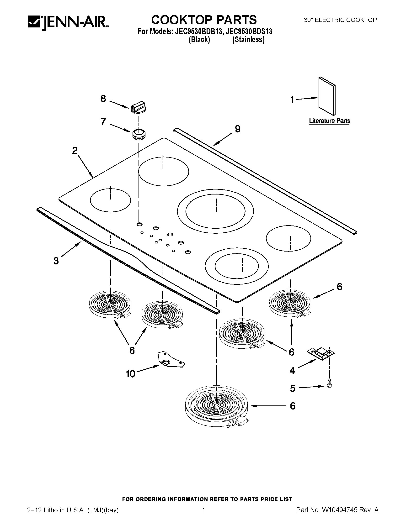 01 - COOKTOP PARTS