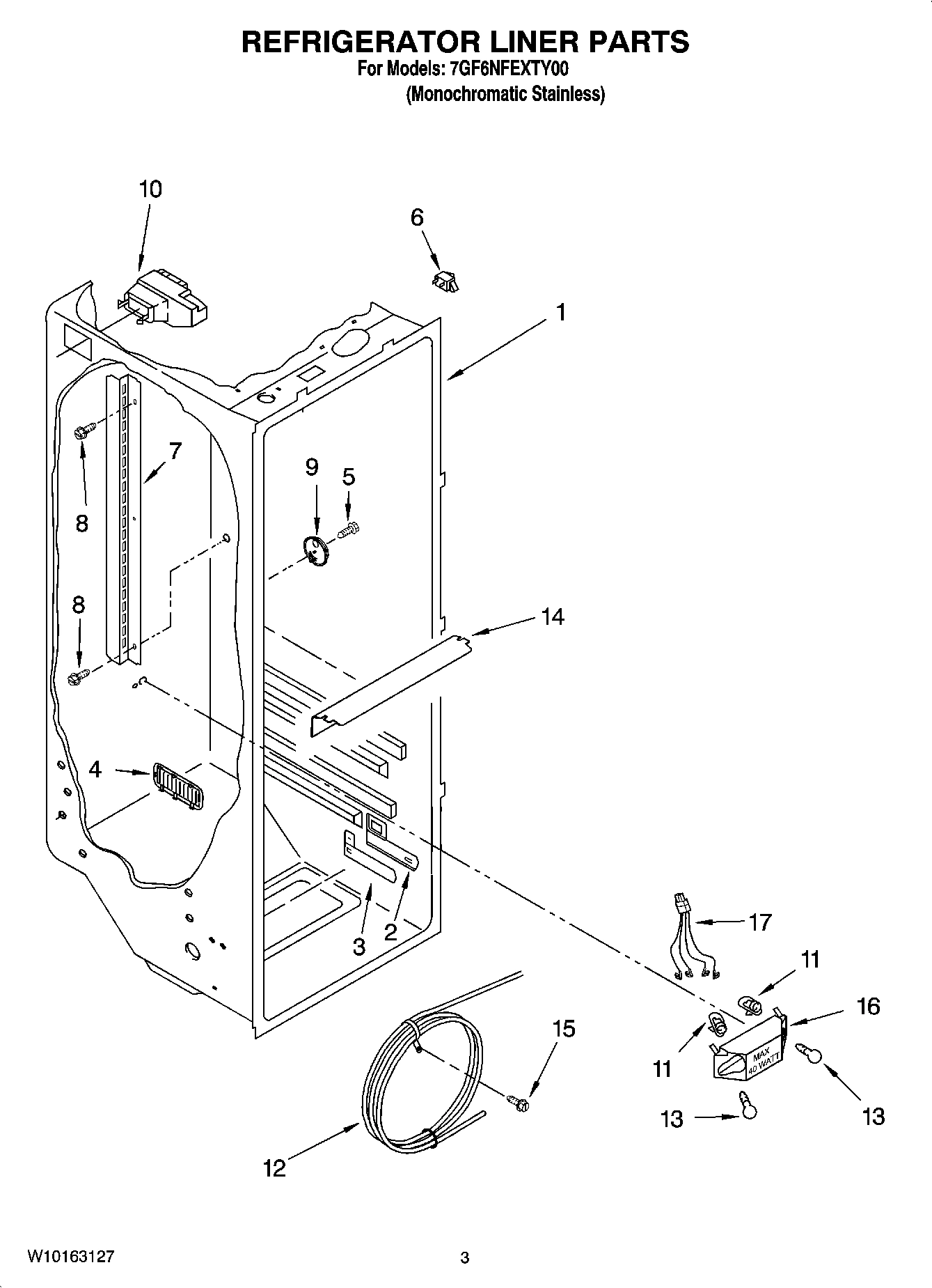 02 - REFRIGERATOR LINER PARTS