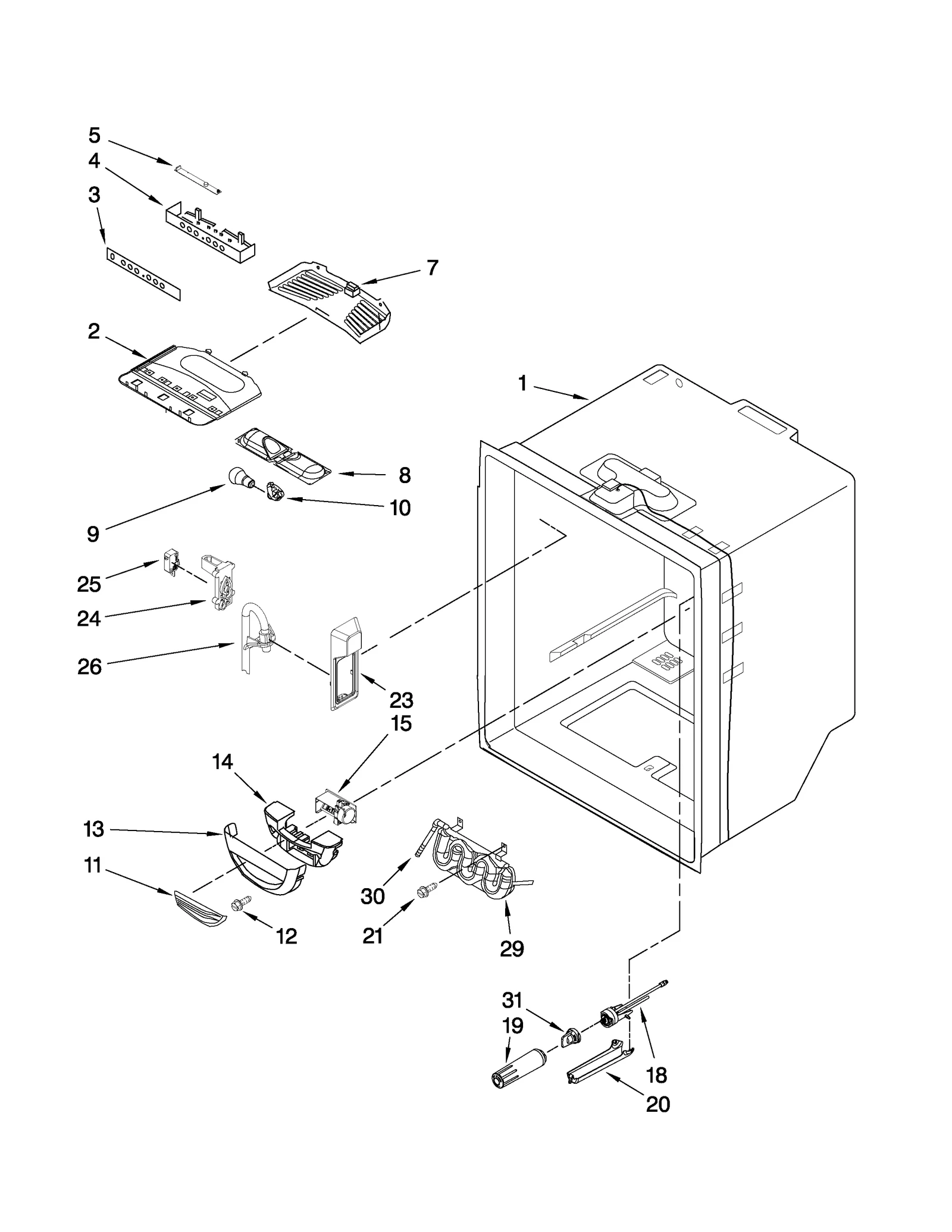 REFRIGERATOR LINER PARTS