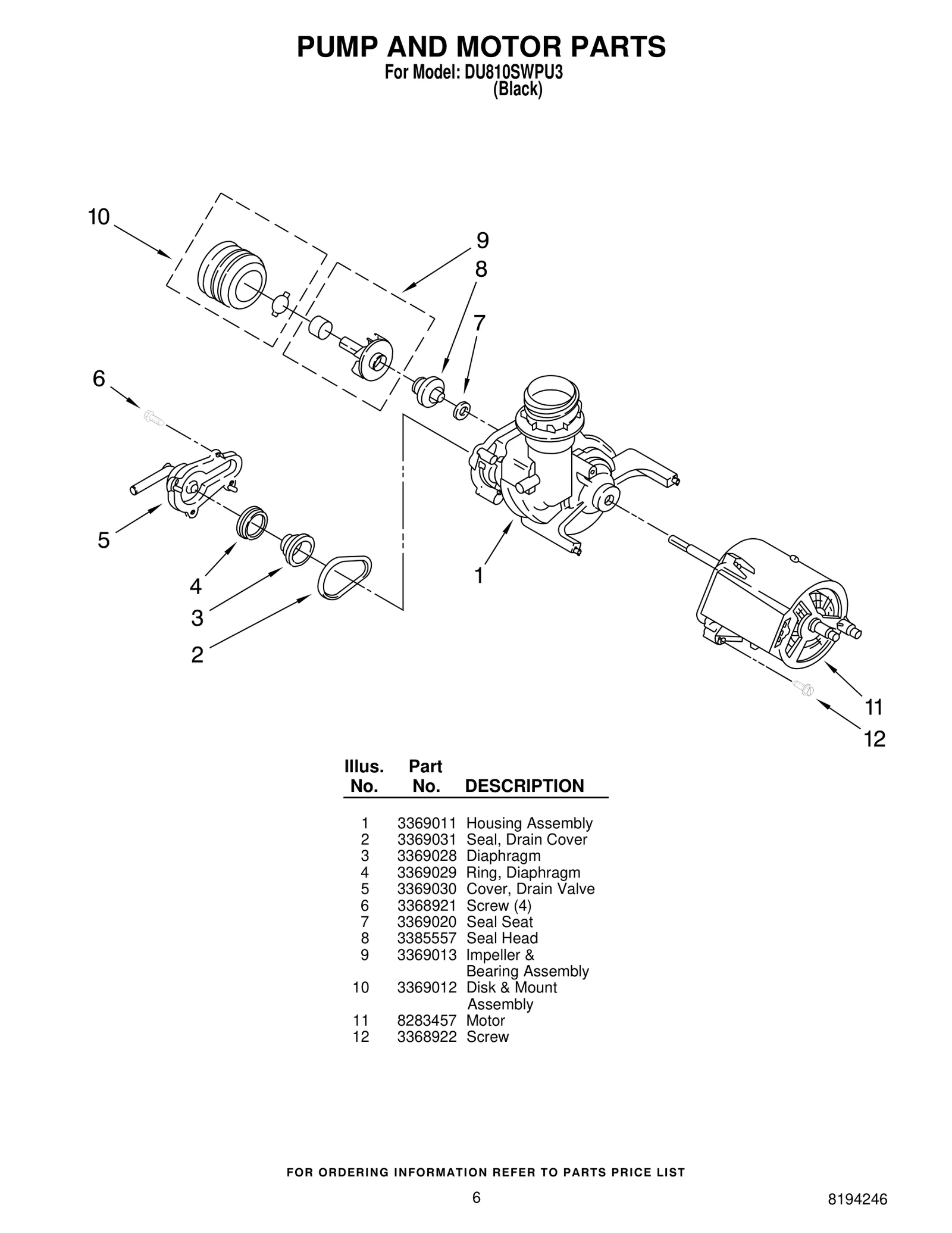 PUMP AND MOTOR PARTS