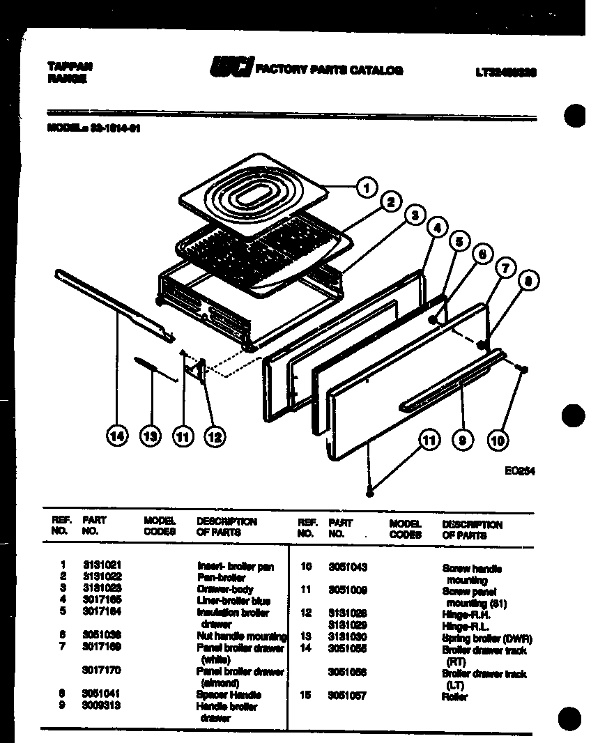 05 - BROILER DRAWER PARTS