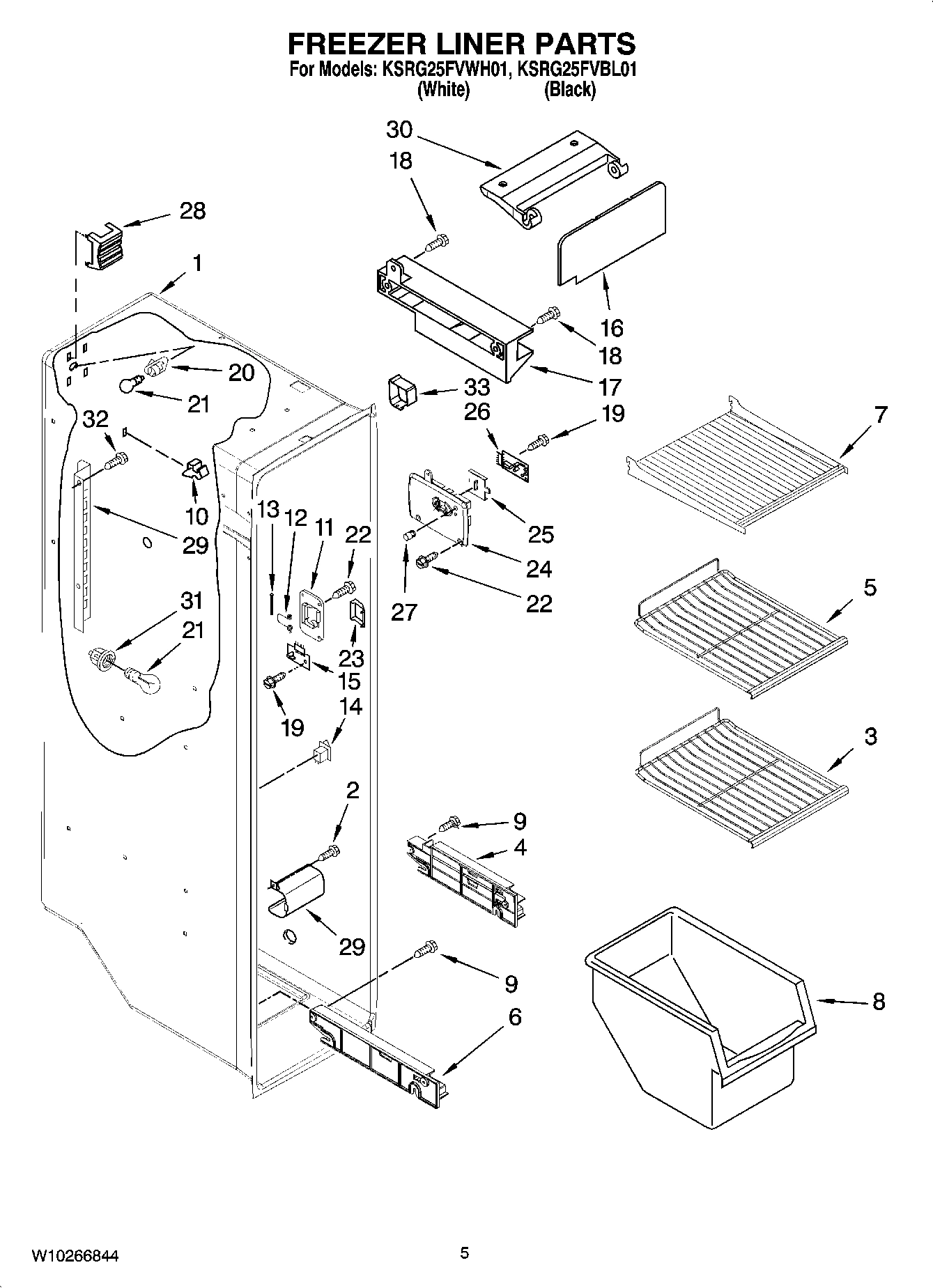 04 - FREEZER LINER PARTS