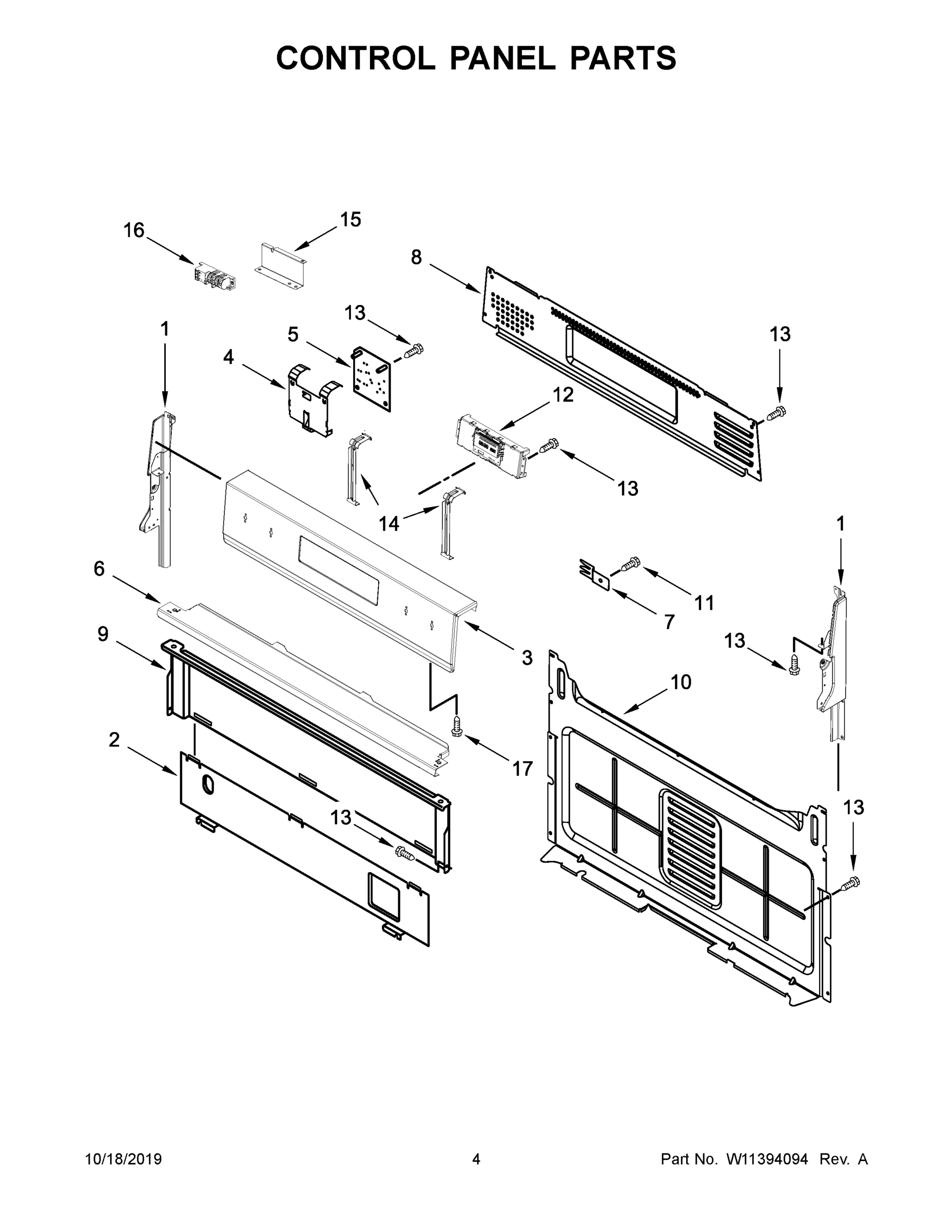 03 - CONTROL PANEL PARTS