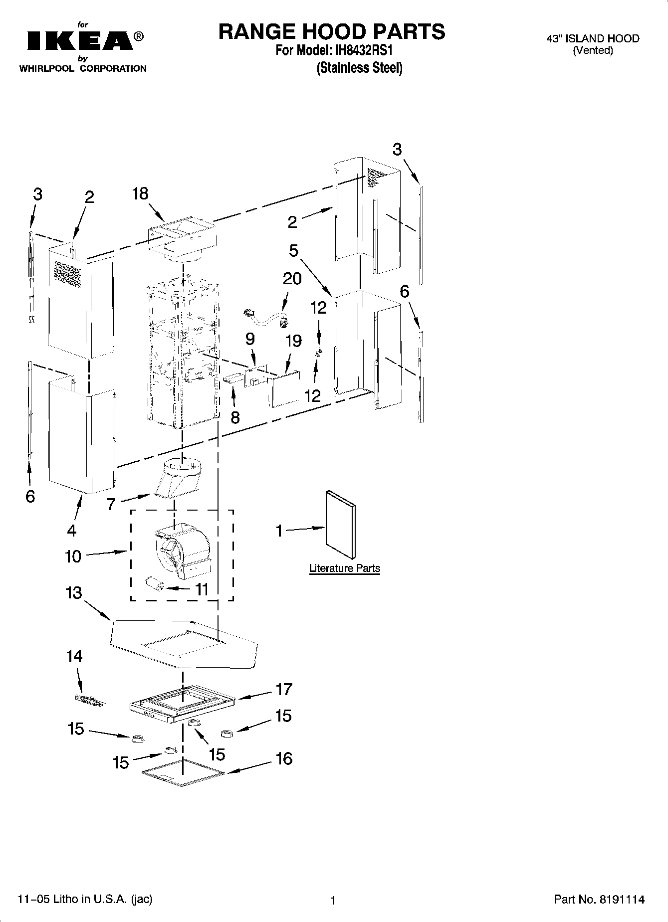 01 - RANGE HOOD PARTS