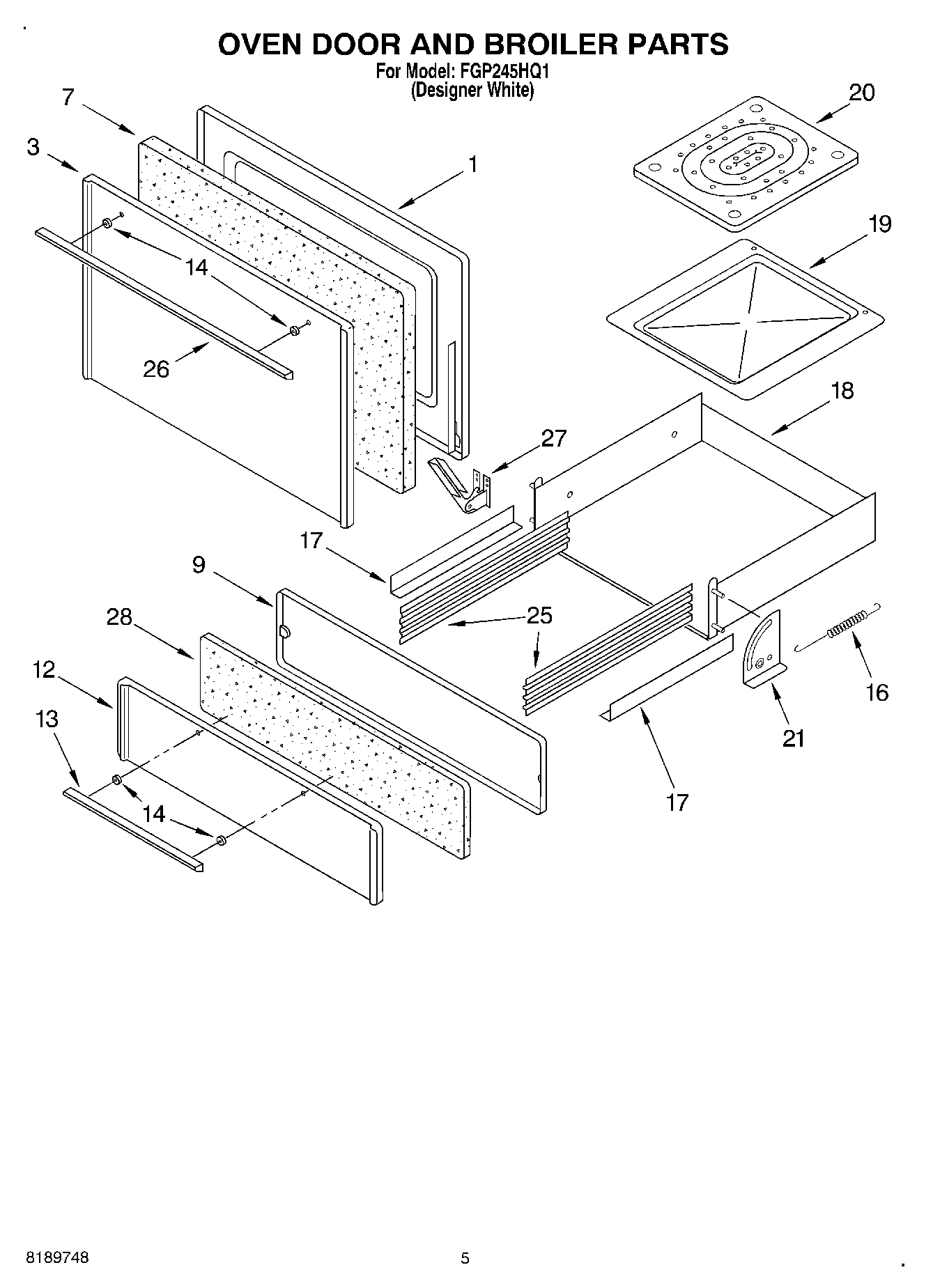 03 - OVEN DOOR AND BROILER