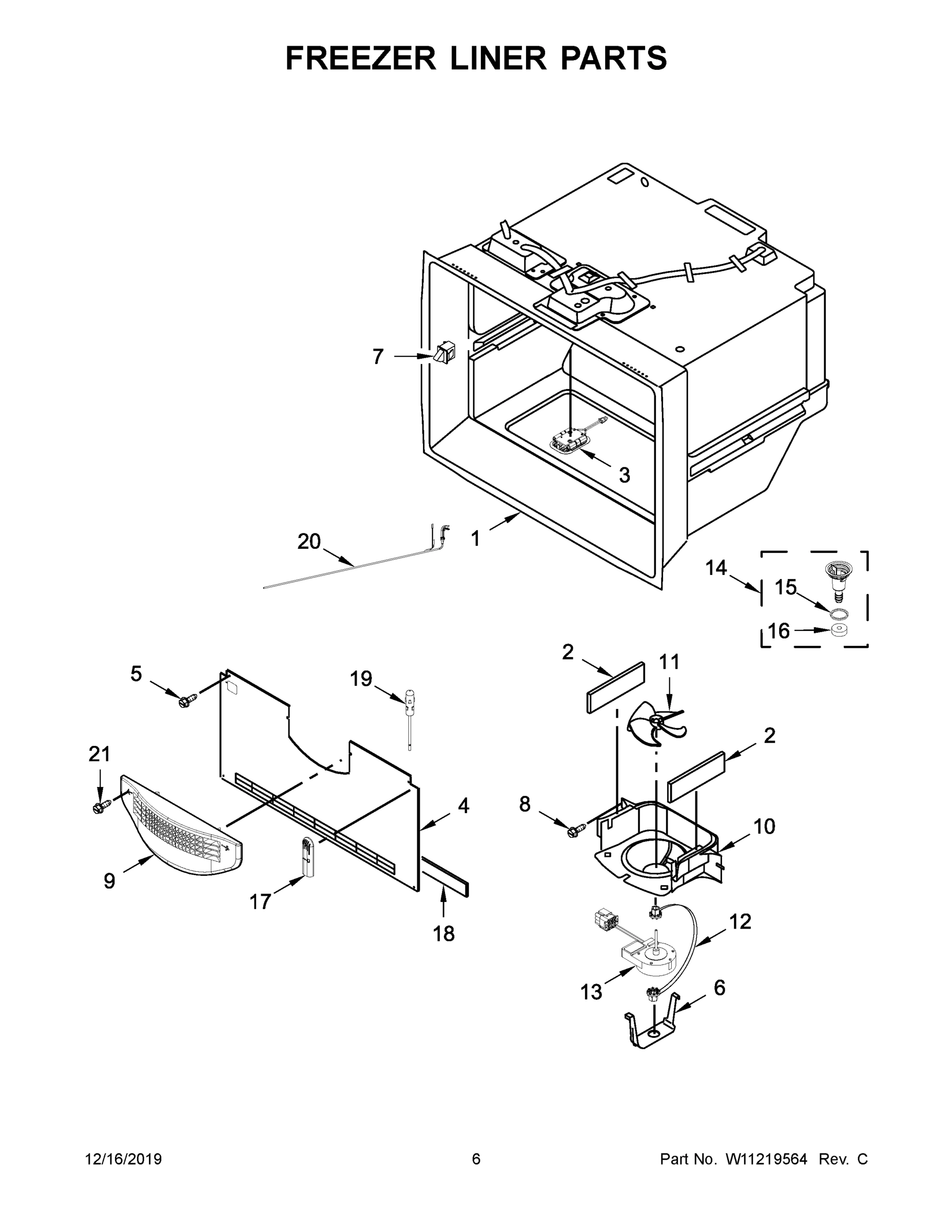 04 - FREEZER LINER PARTS