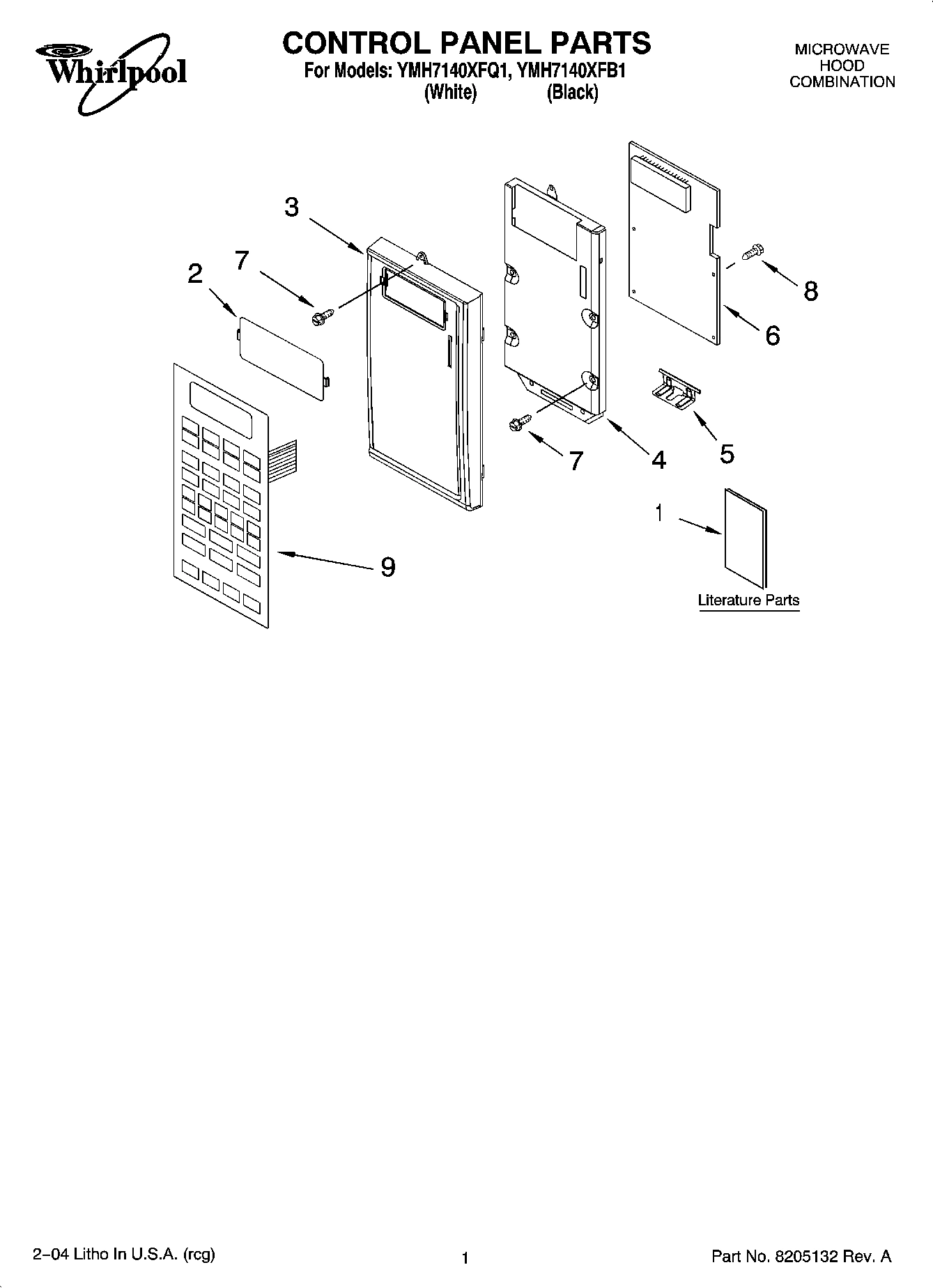 01 - CONTROL PANEL PARTS