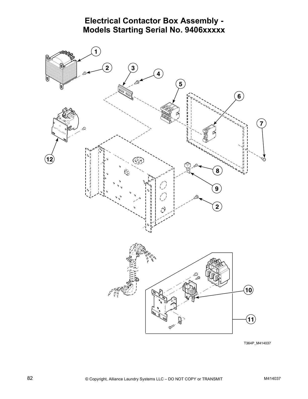 Electrical Contactor Box Assembly - 
Models Starting Serial No. 9406xxxxx