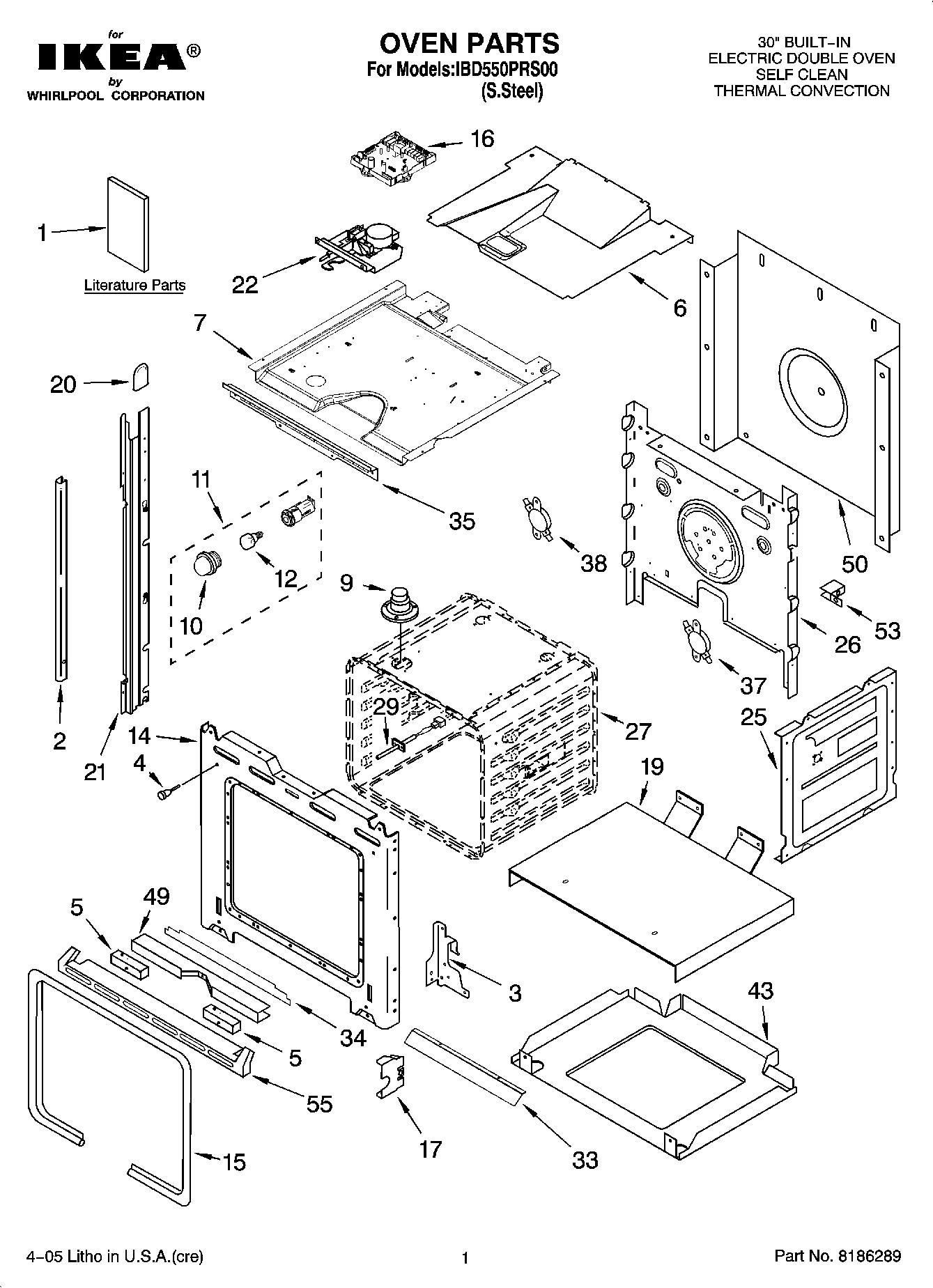 01 - OVEN PARTS