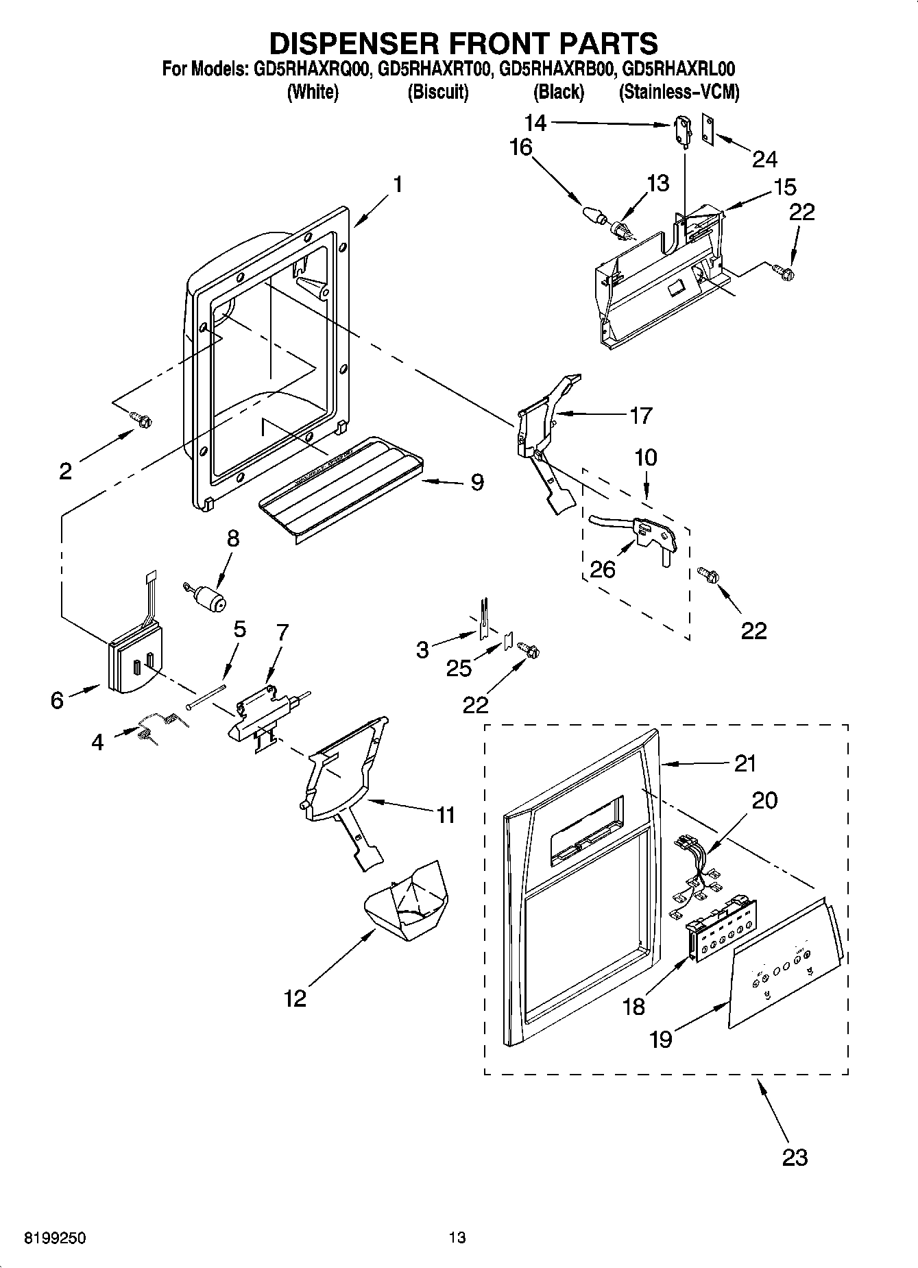 08 - DISPENSER FRONT PARTS