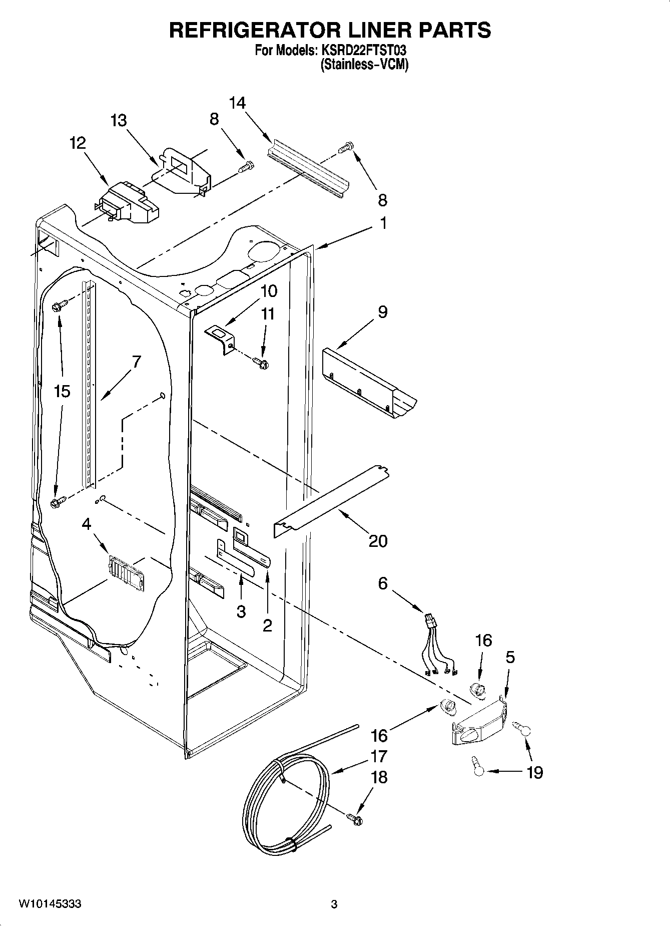 02 - REFRIGERATOR LINER PARTS