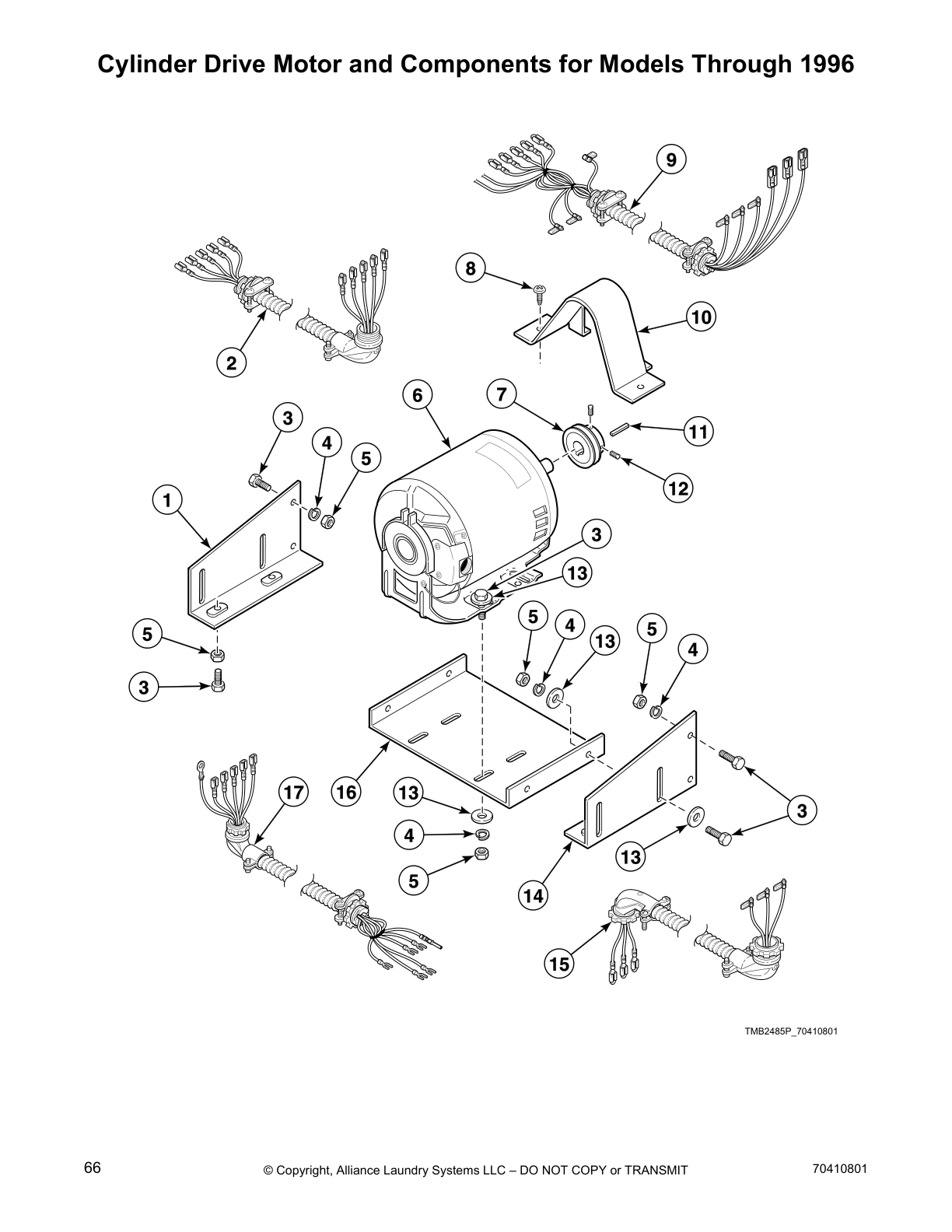 Cylinder Drive Motor and Components for Models Through 1996