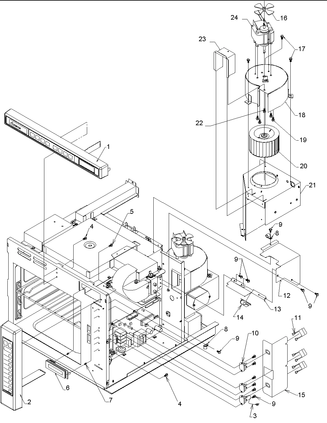 CONTROL & BLOWER/TRIAC ASSEMBLIES