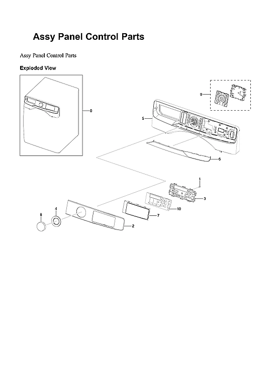 Control Panel Parts Assembly
