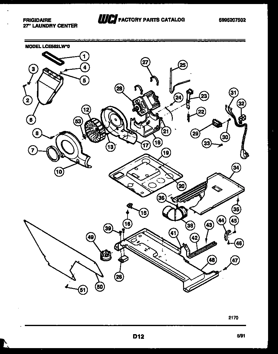 03 - MOTOR, BLOWER AND CABINET PARTS