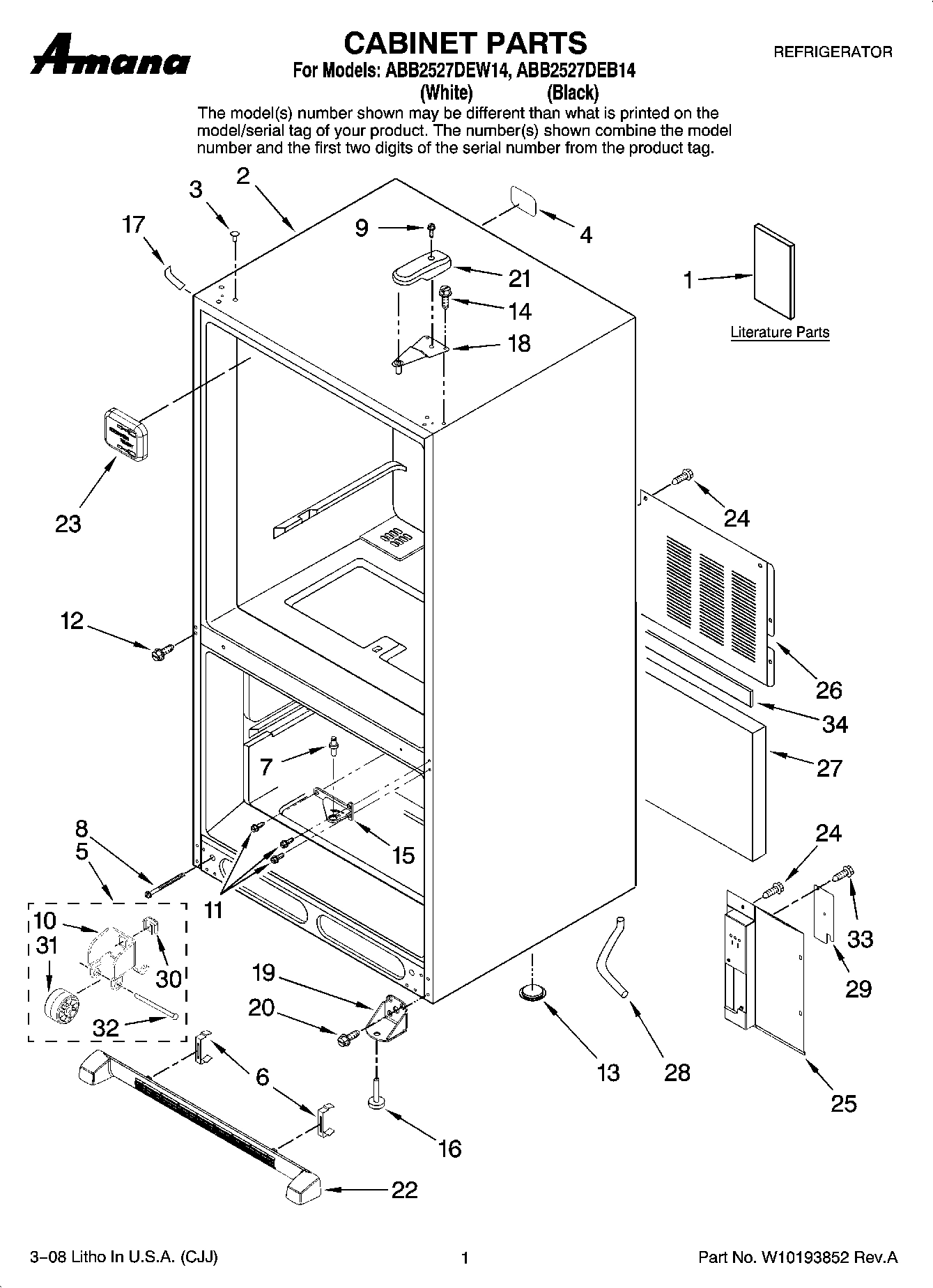 01 - CABINET PARTS