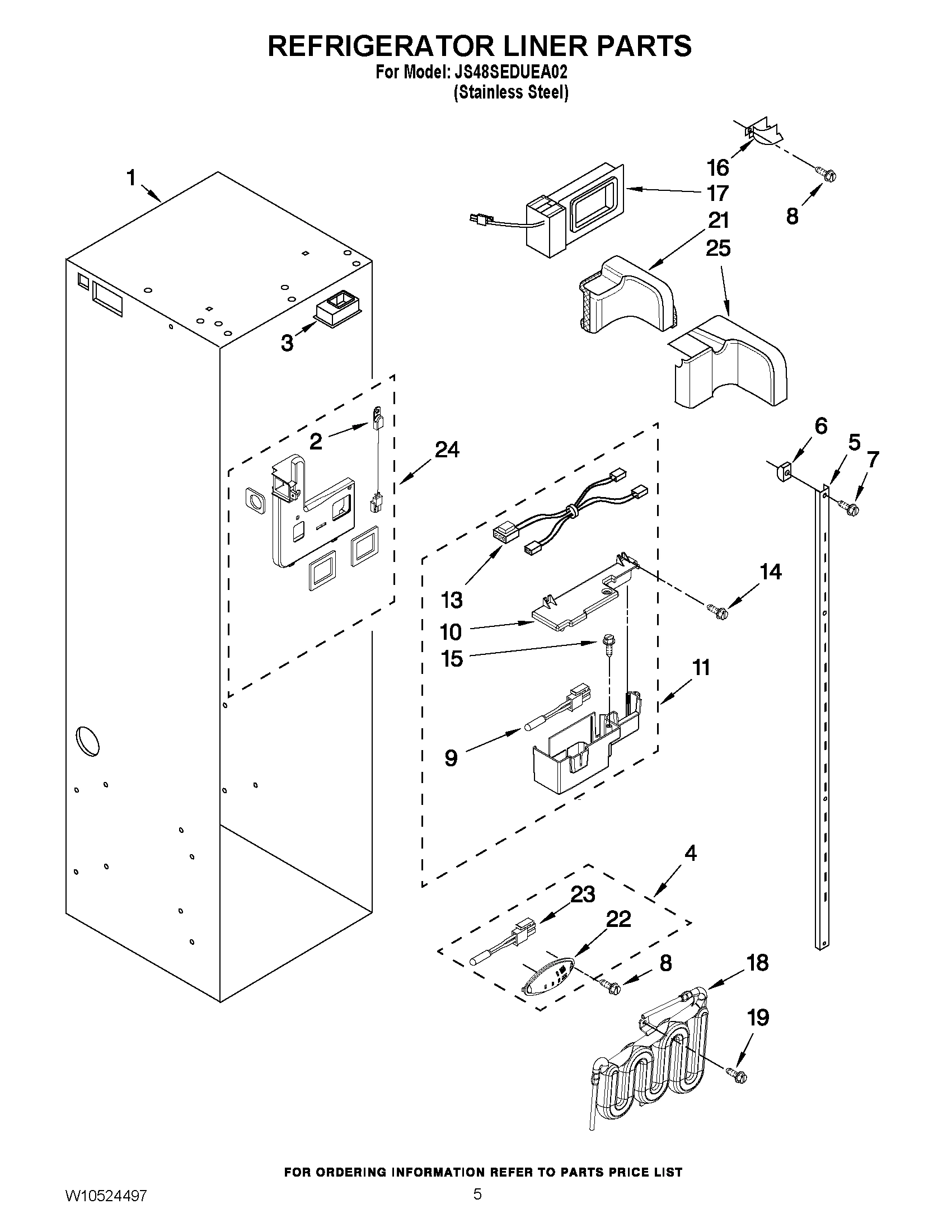 04 - REFRIGERATOR LINER PARTS