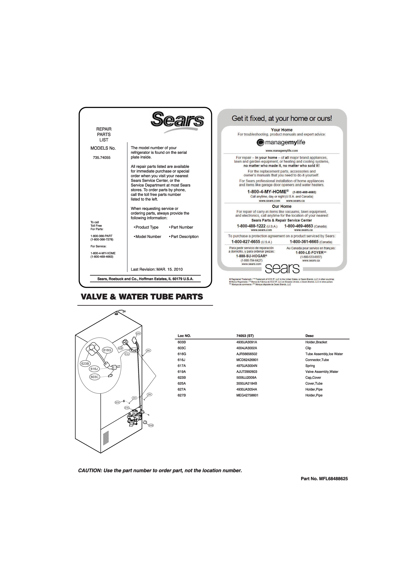 VALVE & WATER TUBE PARTS