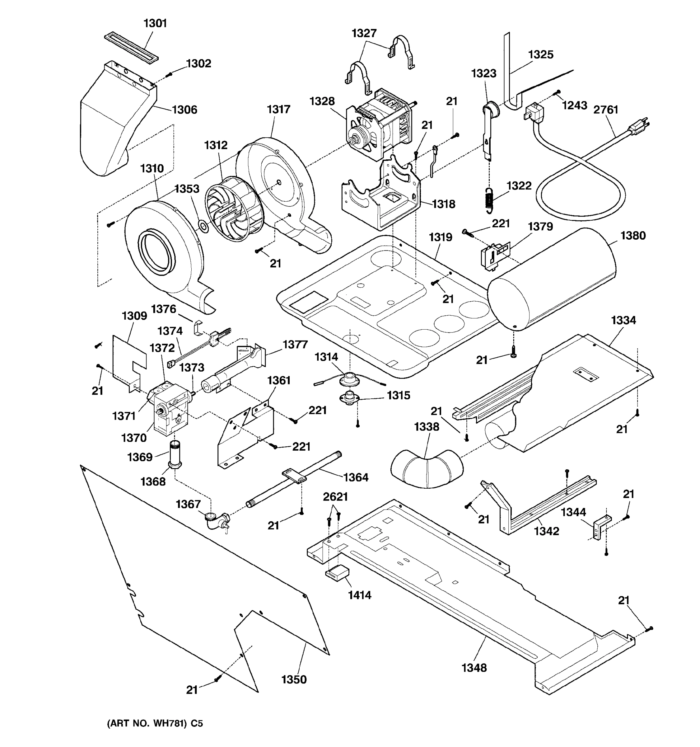 DRYER MOTOR, BLOWER & BELT