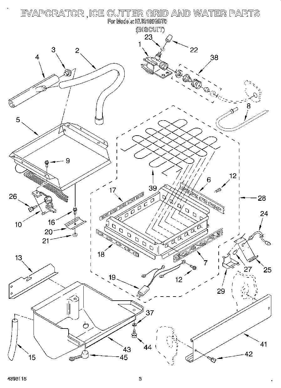 02 - EVAPORATOR, ICE CUTTER GRID AND WATER