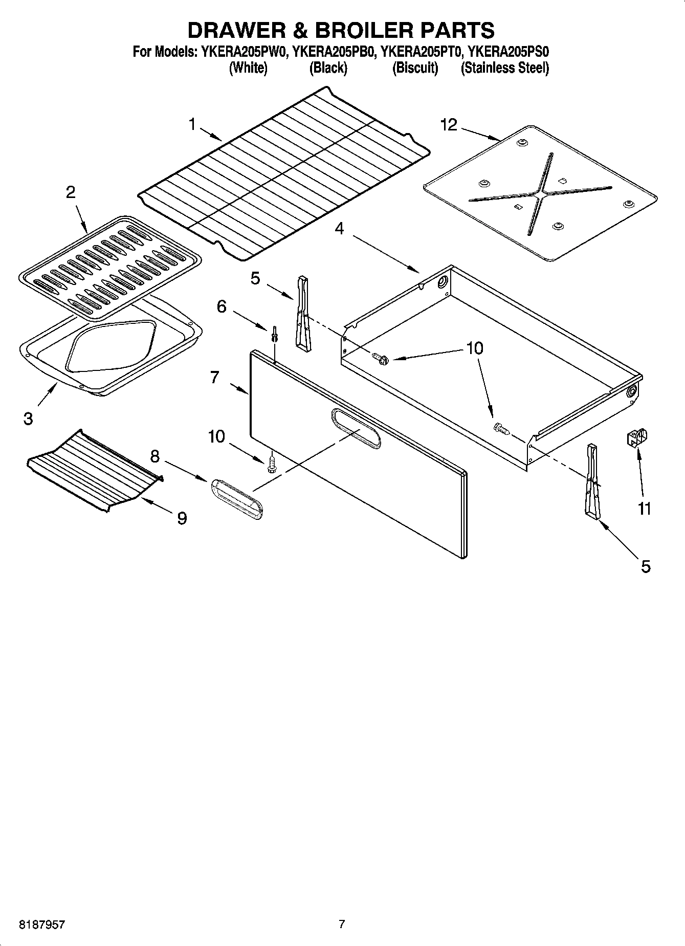 05 - DRAWER & BROILER PARTS, MISCELLANEOUS PARTS