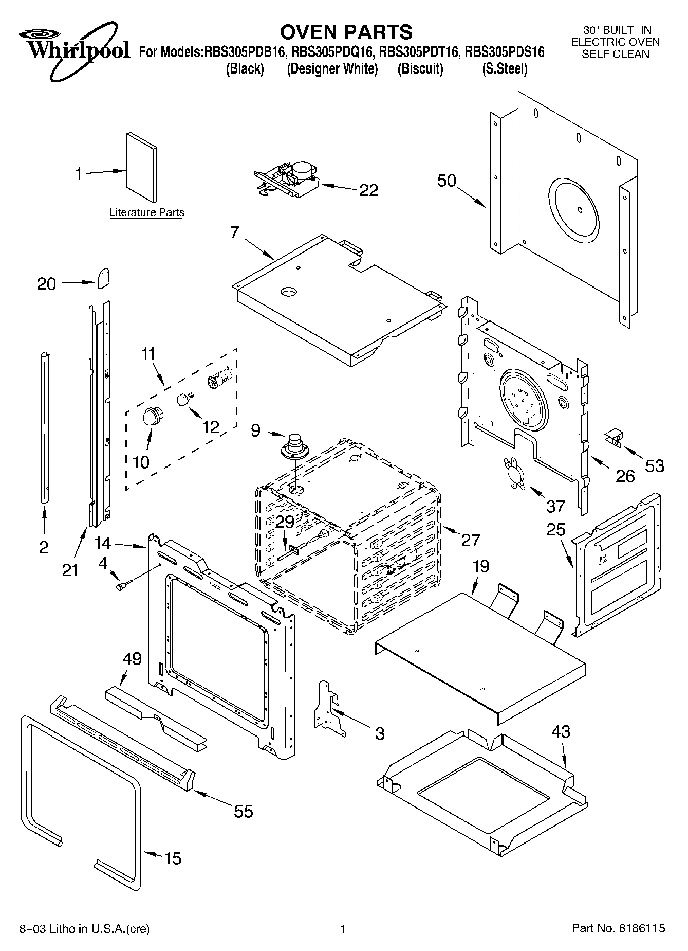 01 - OVEN PARTS