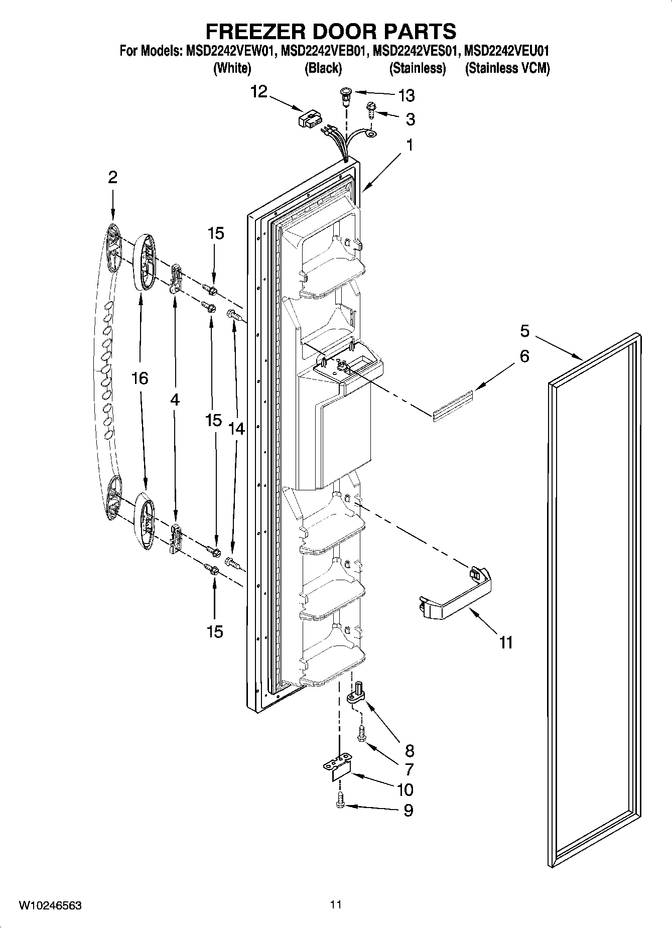 07 - FREEZER DOOR PARTS