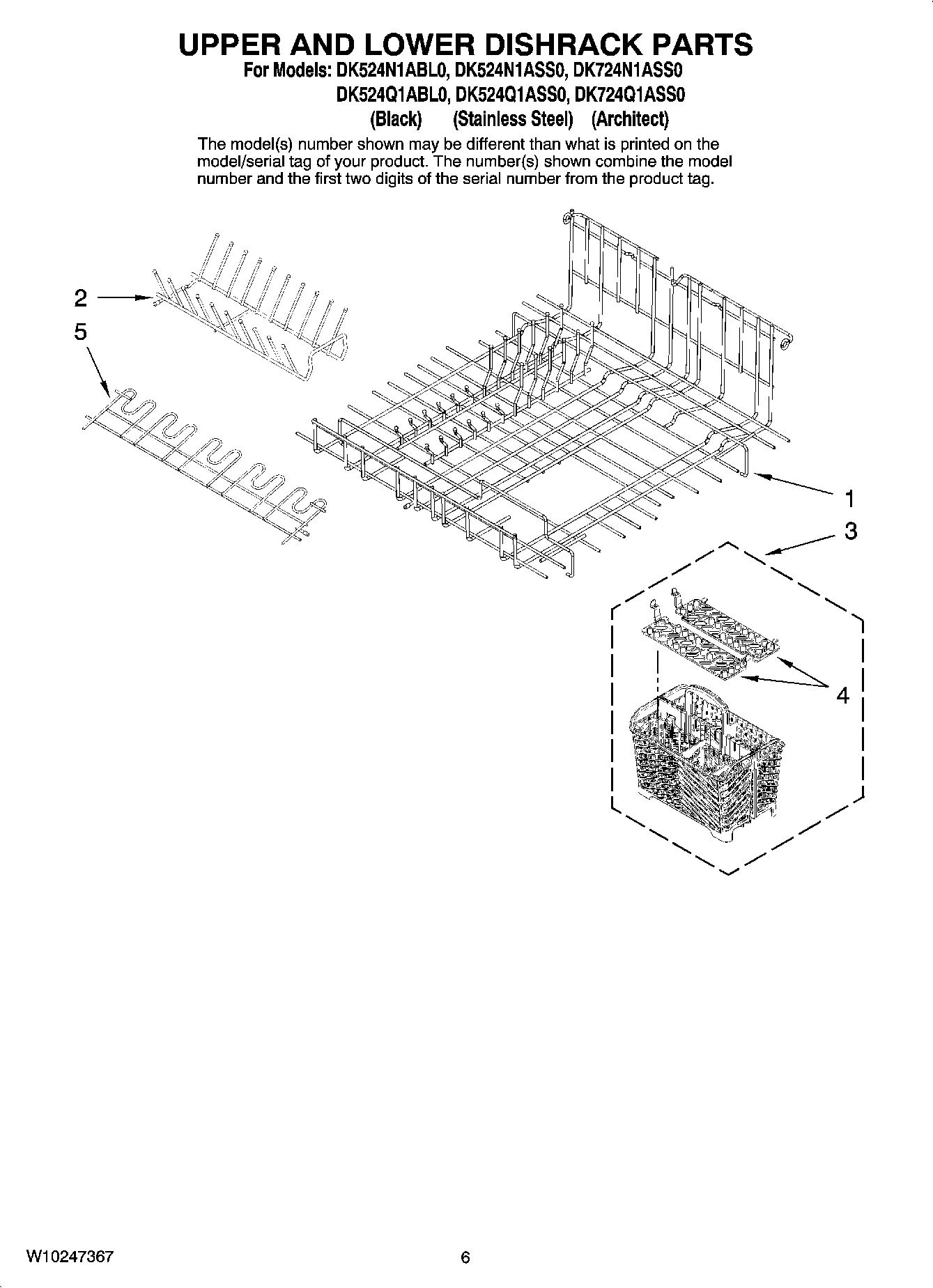 04 - UPPER AND LOWER DISHRACK PARTS