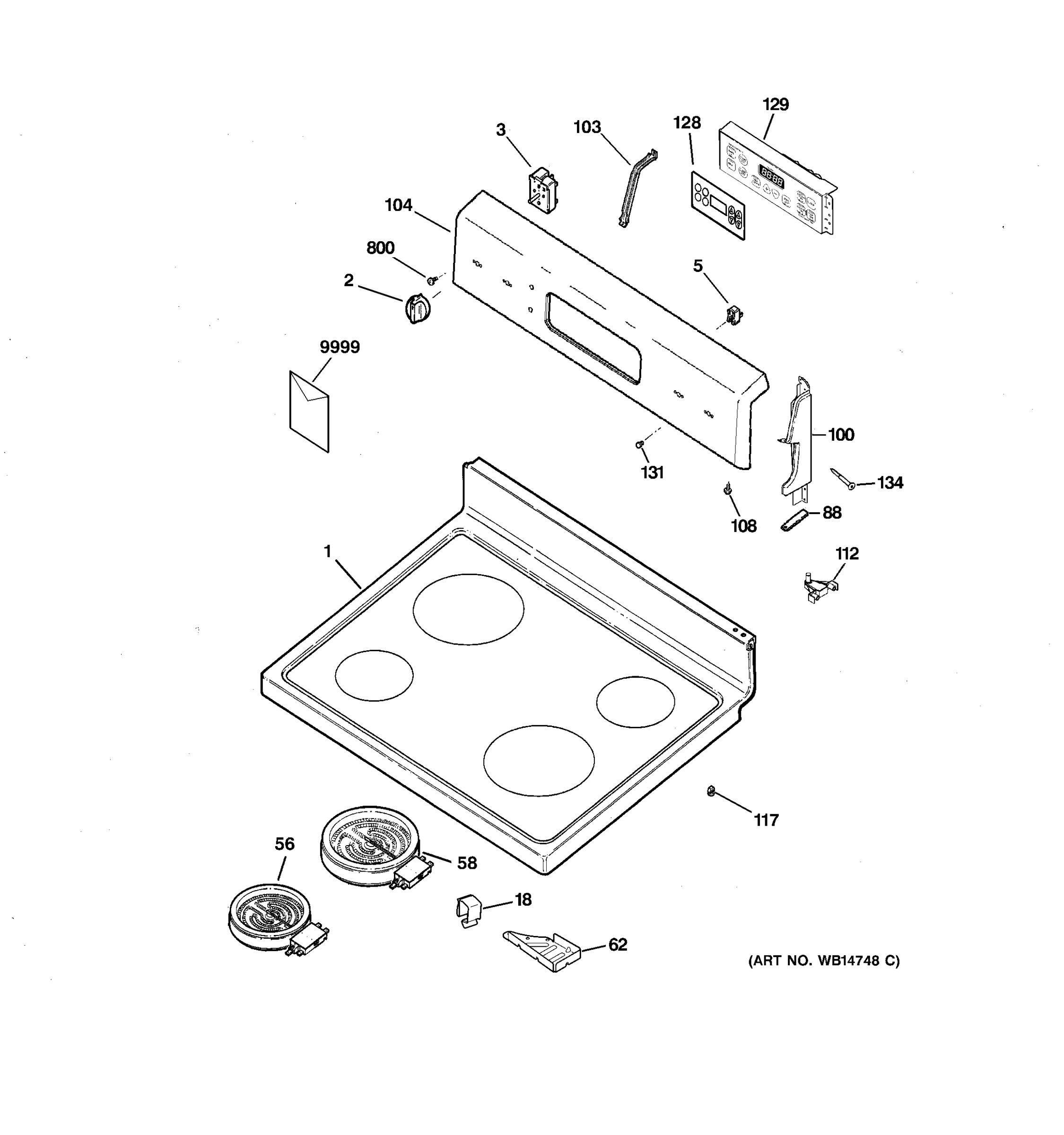 CONTROL PANEL & COOKTOP