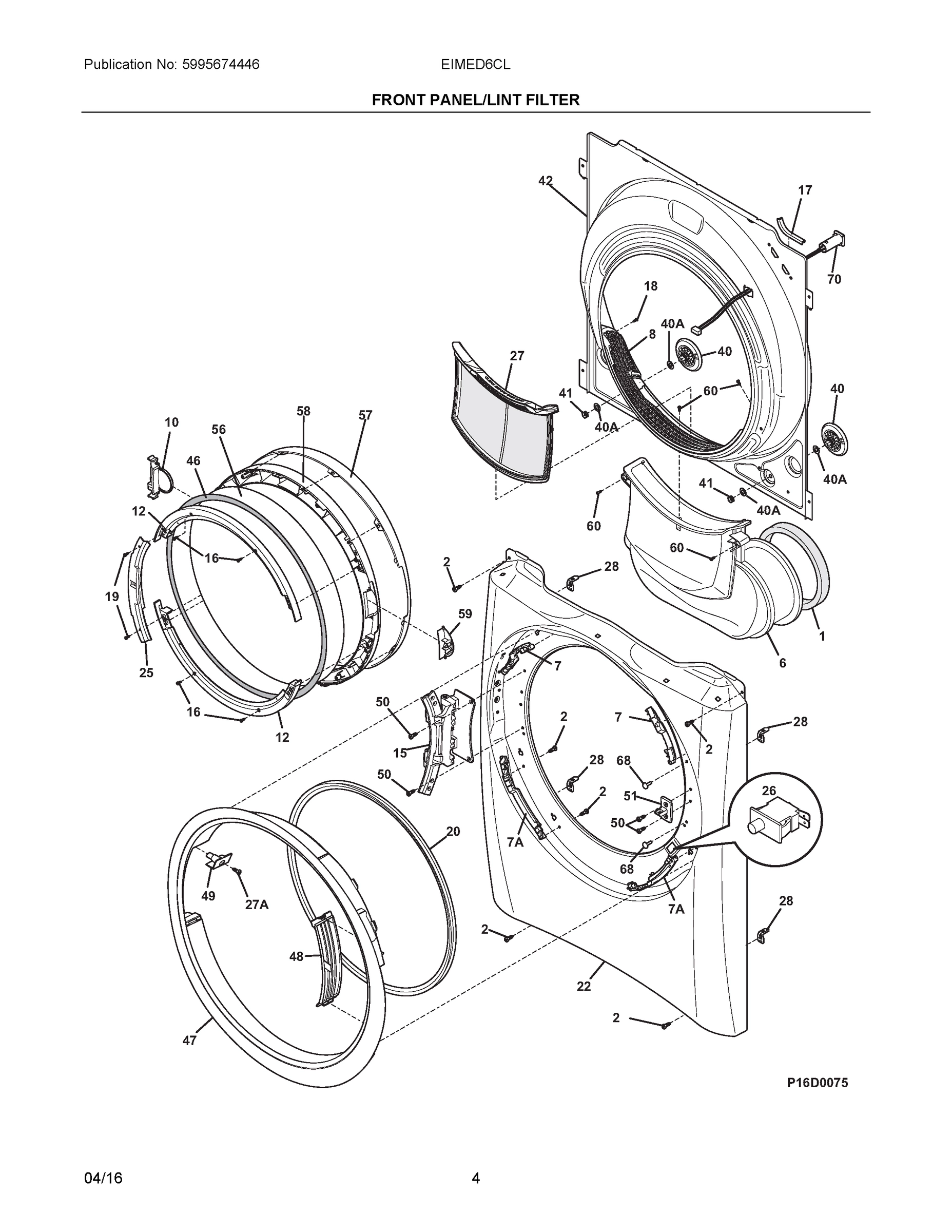 03 - FRONT PANEL/LINT FILTER