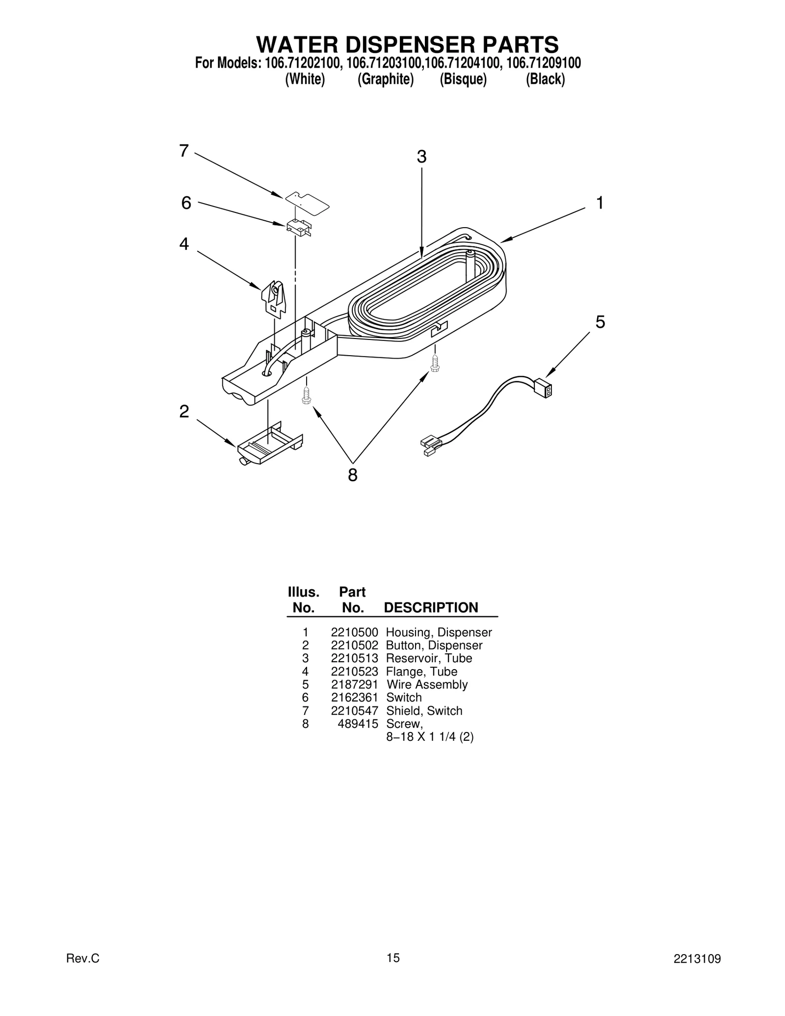 WATER DISPENSER PARTS