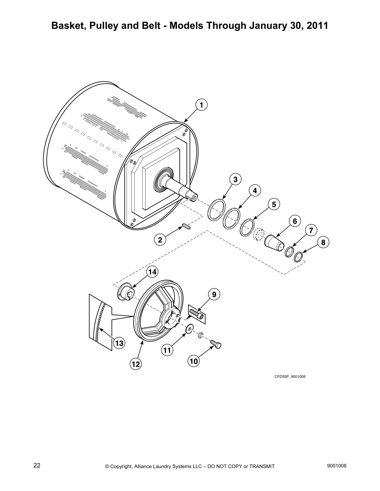 Basket, Pulley and Belt - Models Through January 30, 2011