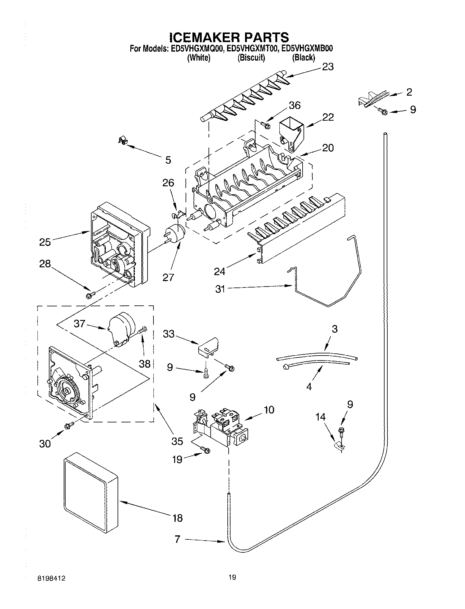 12 - ICEMAKER PARTS, PARTS NOT ILLUSTRATED