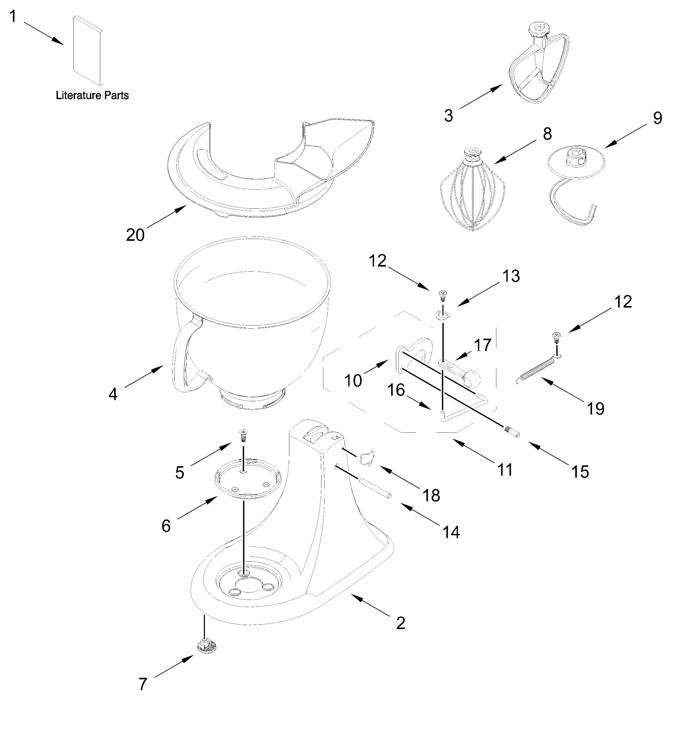 BASE AND PEDESTAL UNIT PARTS