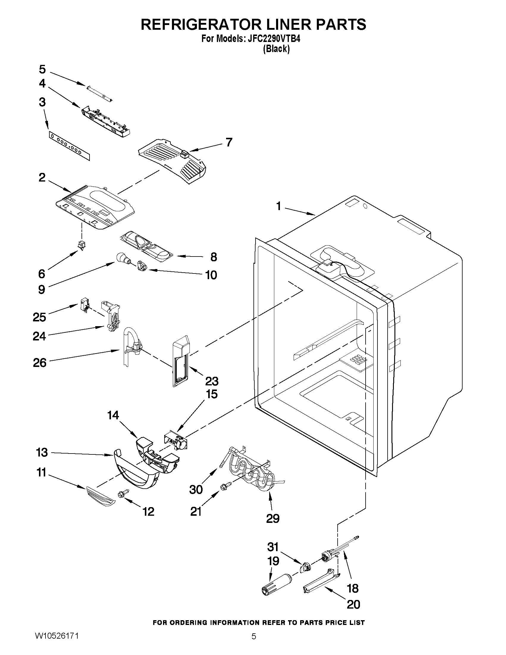 03 - REFRIGERATOR LINER PARTS