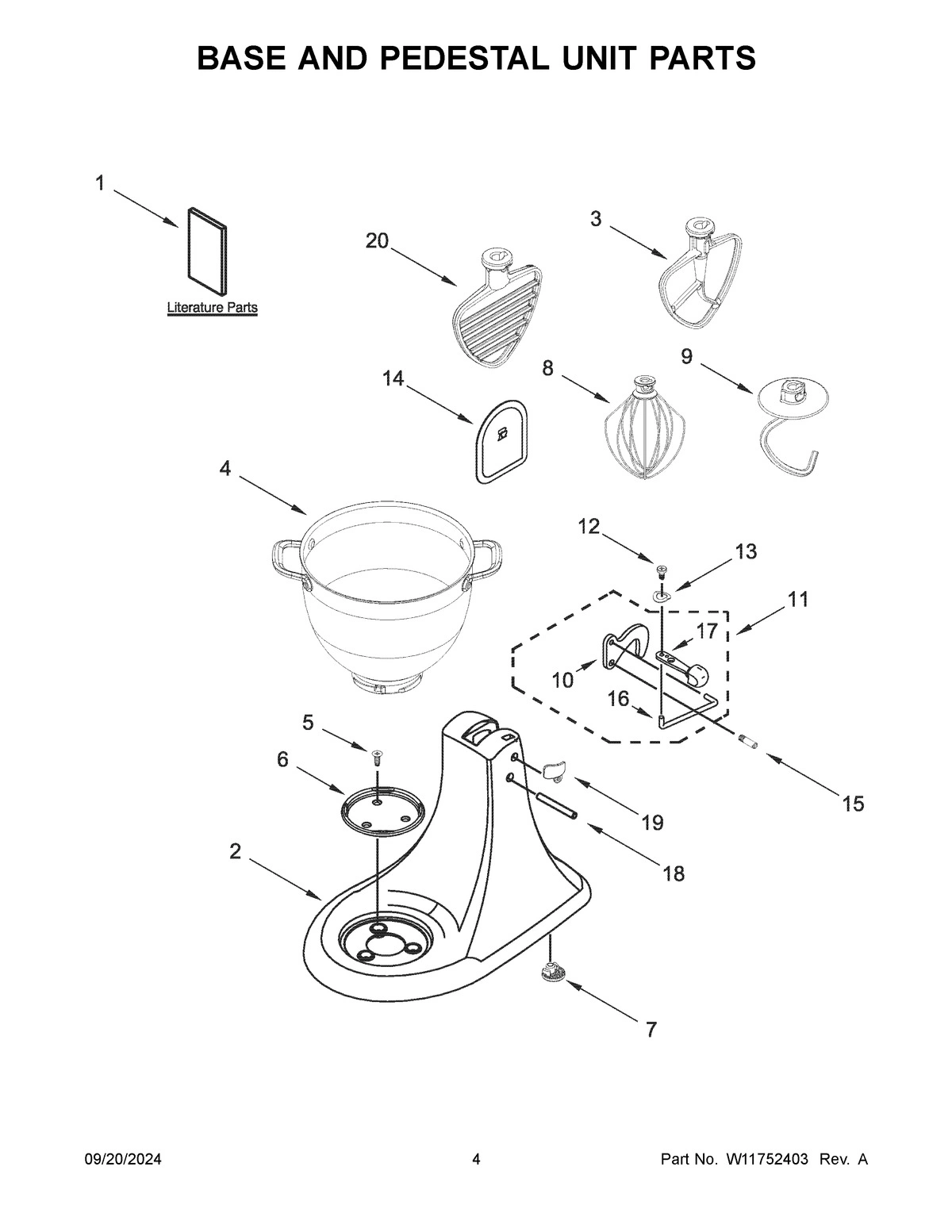 03 - BASE AND PEDESTAL UNIT PARTS