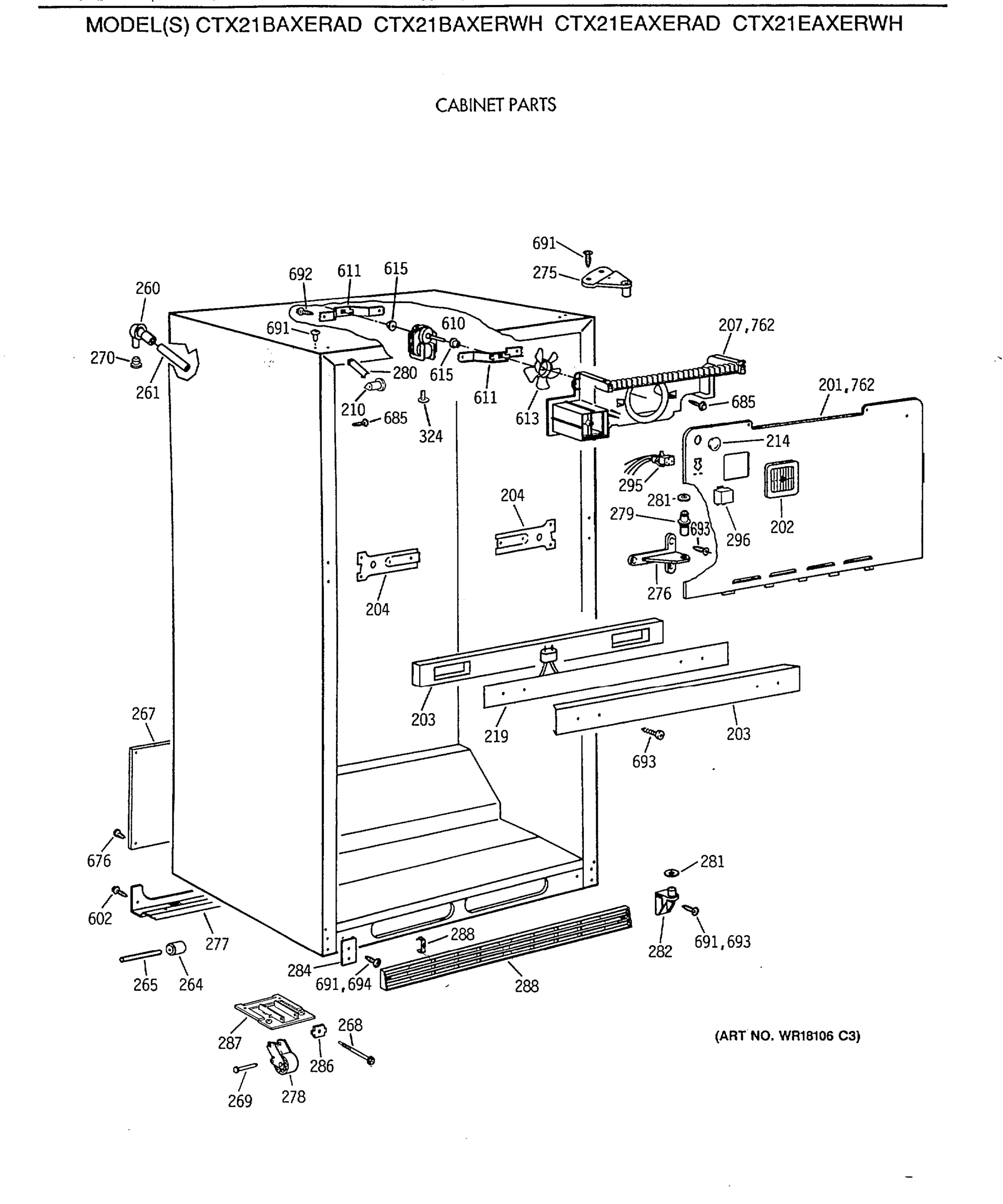 CABINET PARTS