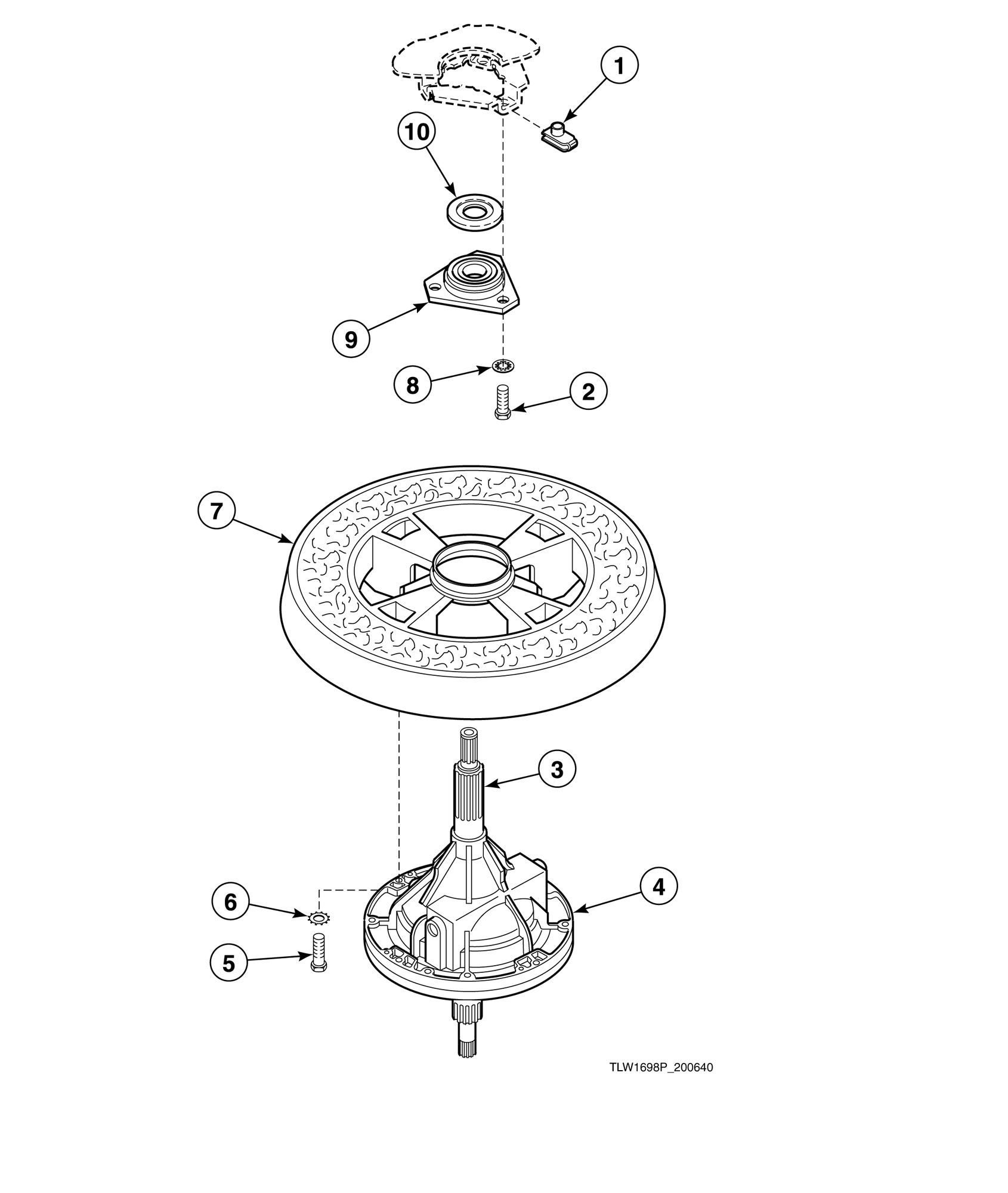 Transmission Assembly and Balance Ring - Short Post Models