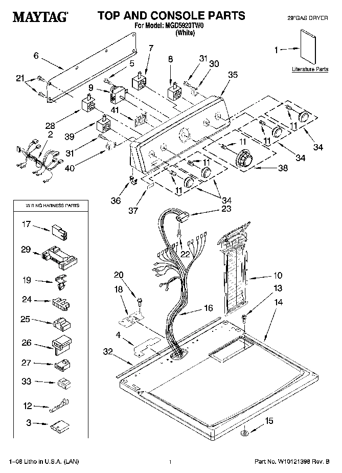 01 - TOP AND CONSOLE PARTS
