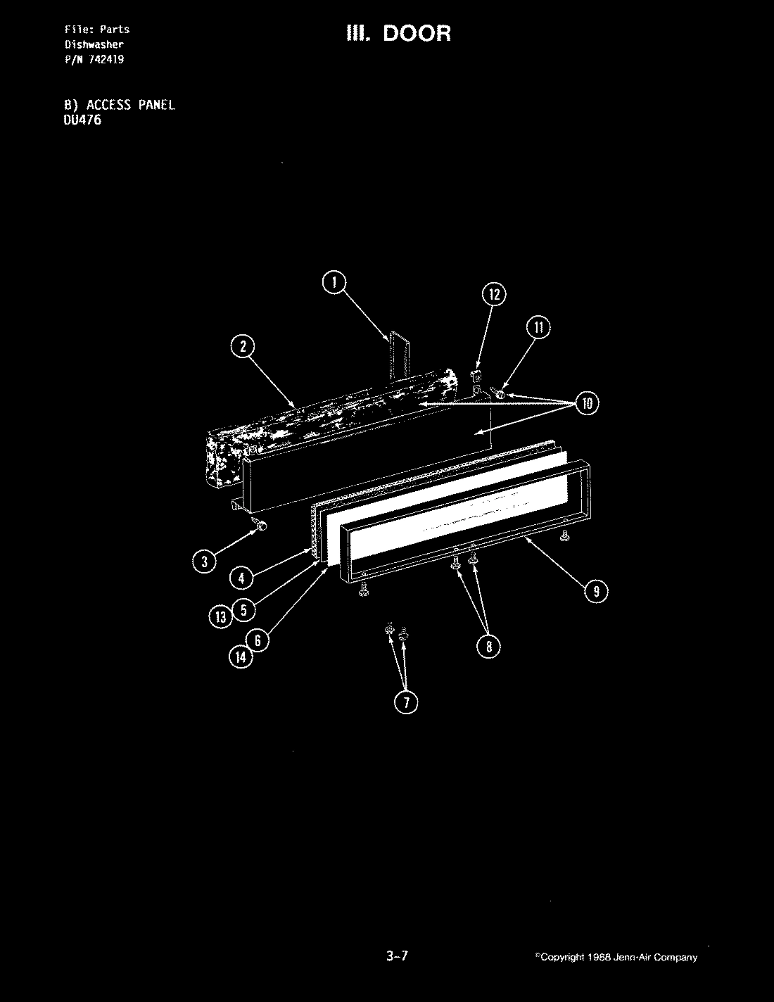 04 - DOOR ASSEMBLY (DU476)