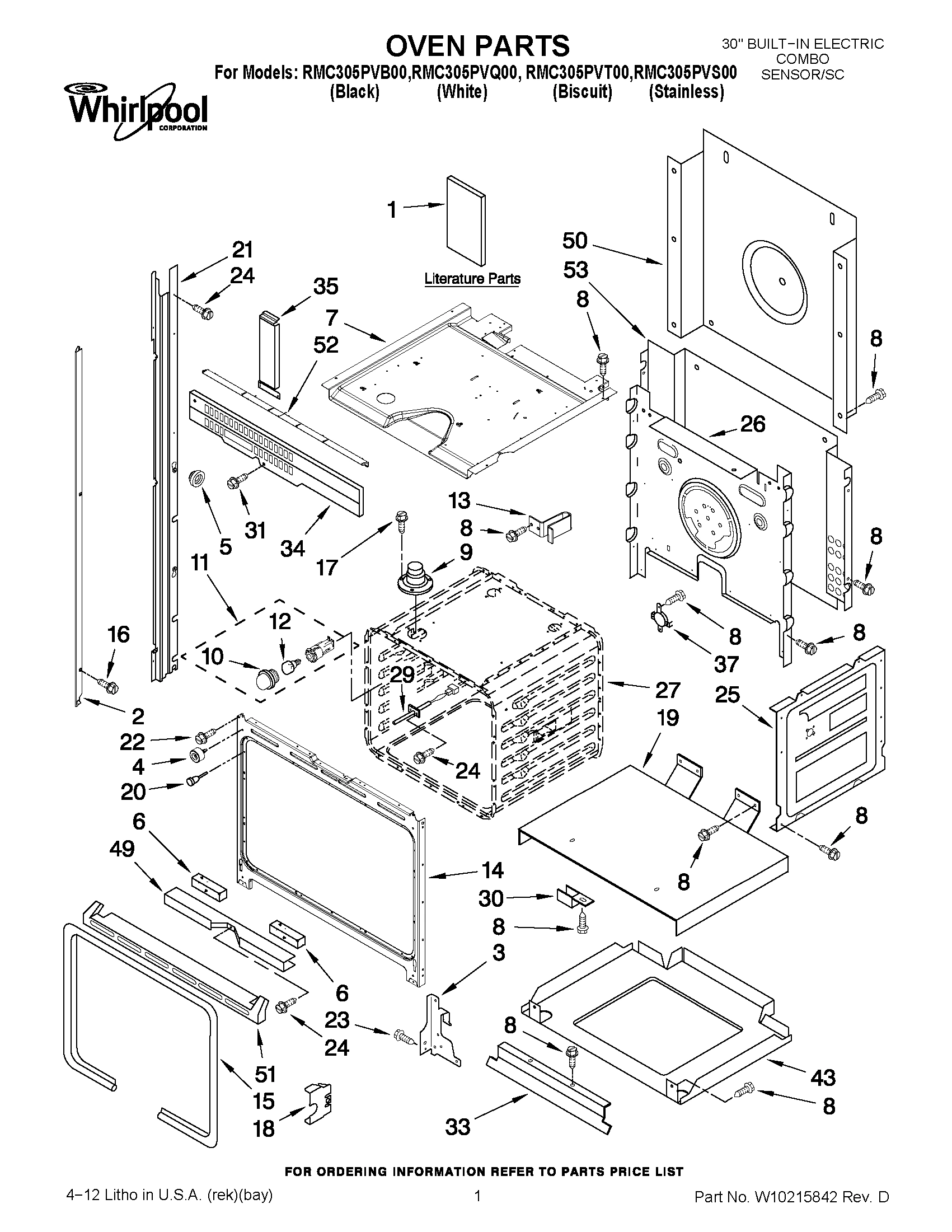 01 - OVEN PARTS
