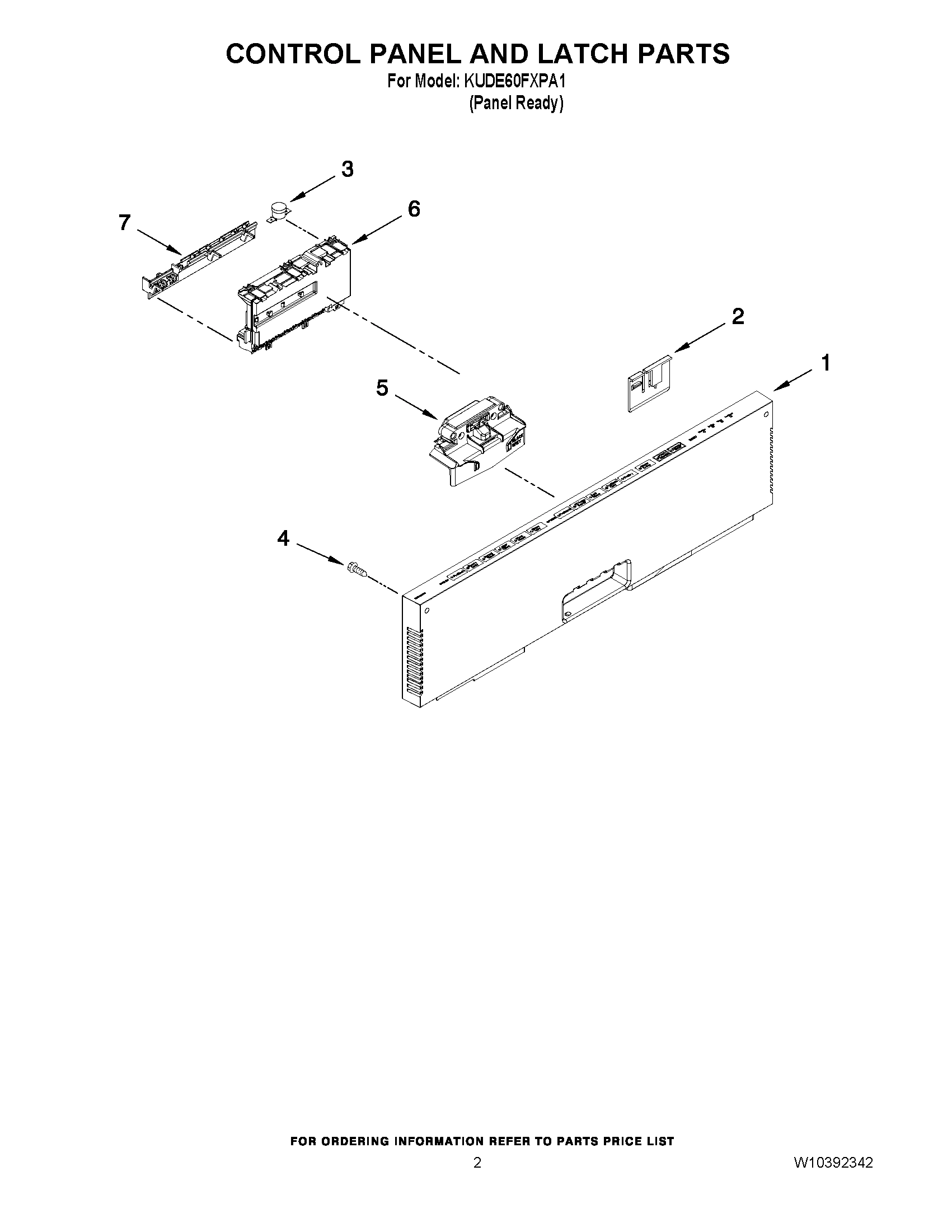 02 - CONTROL PANEL AND LATCH PARTS