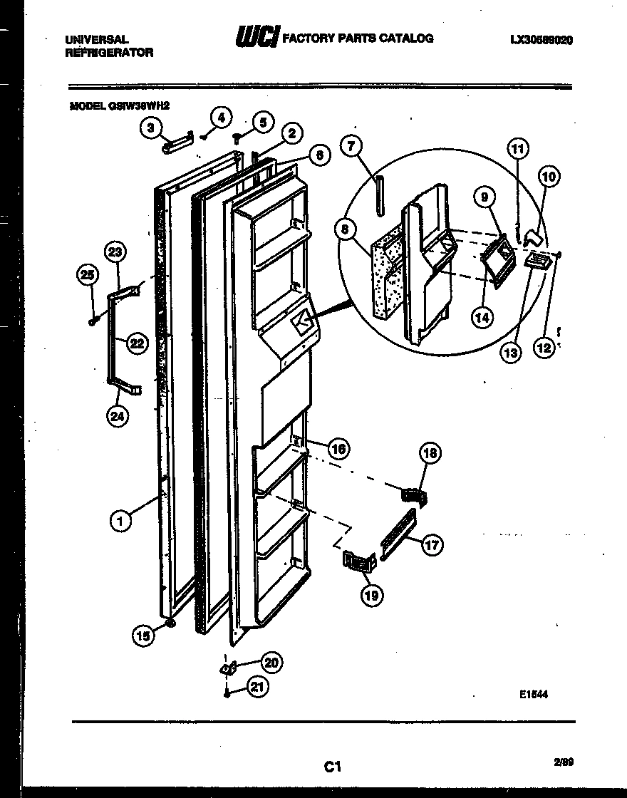 02 - FREEZER DOOR PARTS