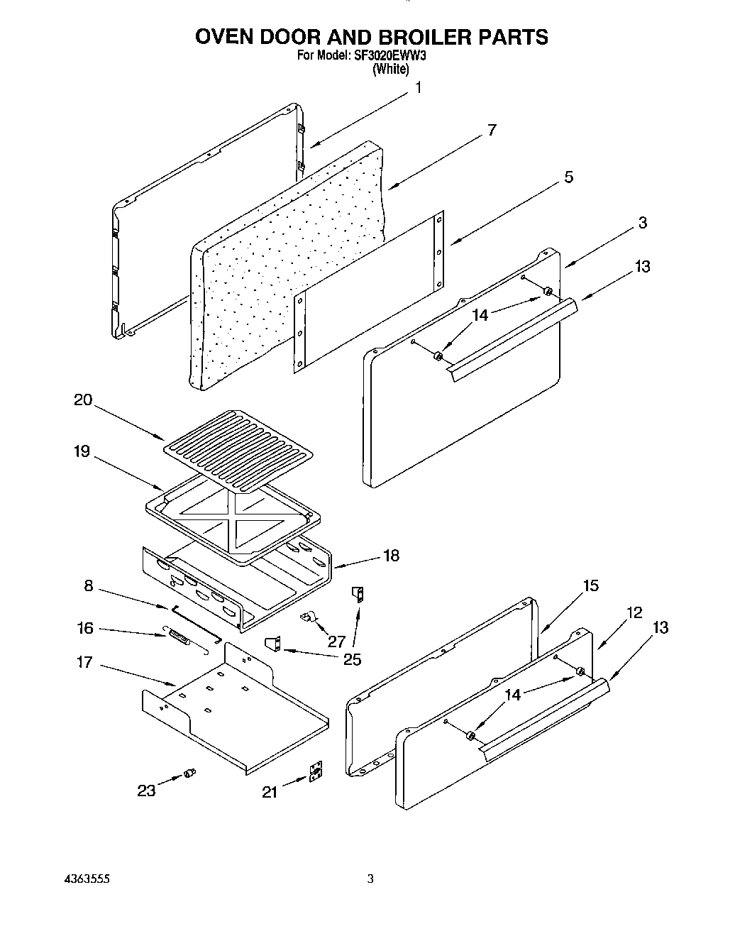 02 - OVEN DOOR AND BROILER
