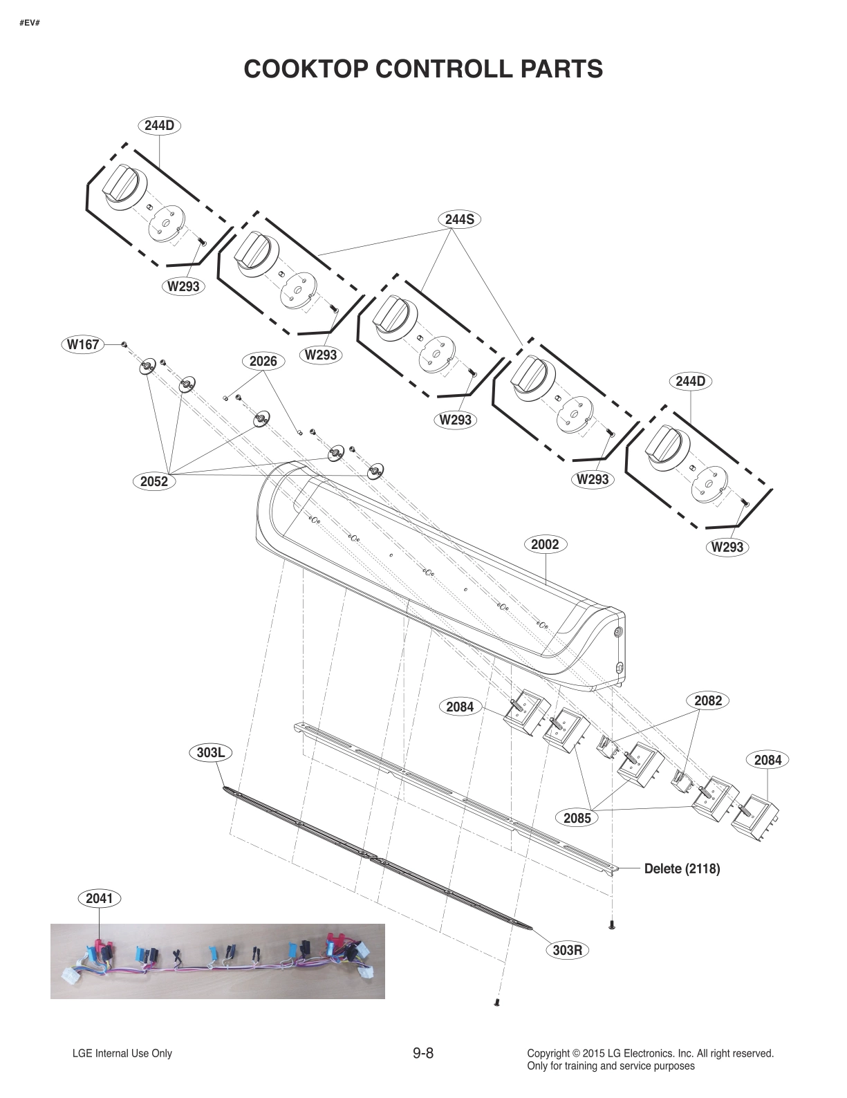 COOKTOP CONTROLL PARTS