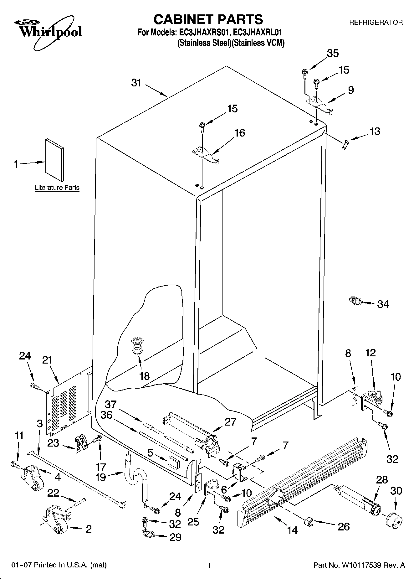 01 - CABINET PARTS