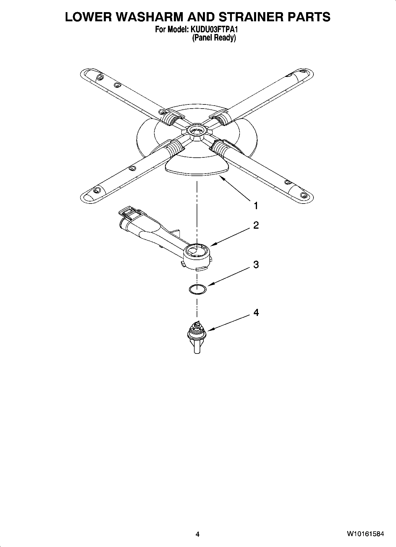 04 - LOWER WASHARM AND STRAINER PARTS
